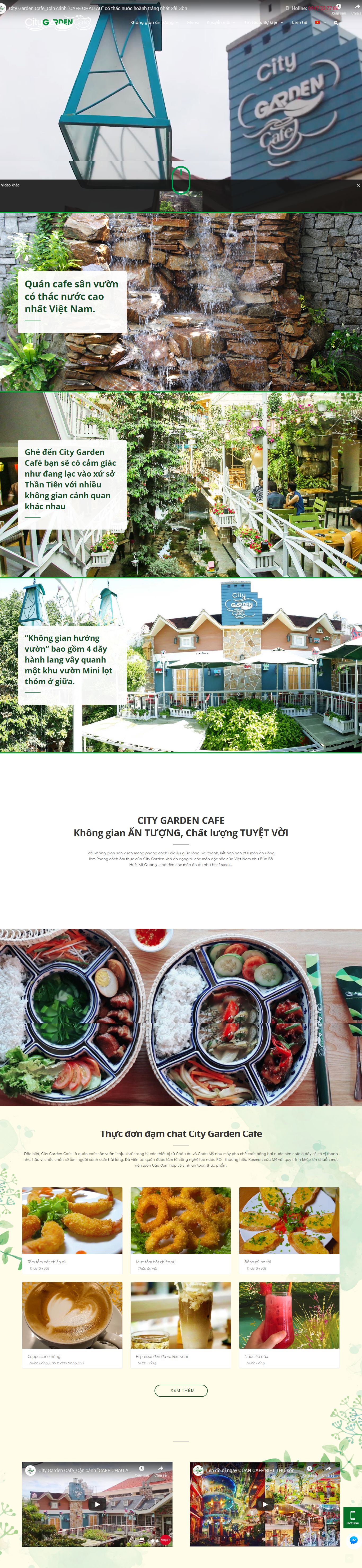 Thiết kế Web coffee citygardencafe.com.vn