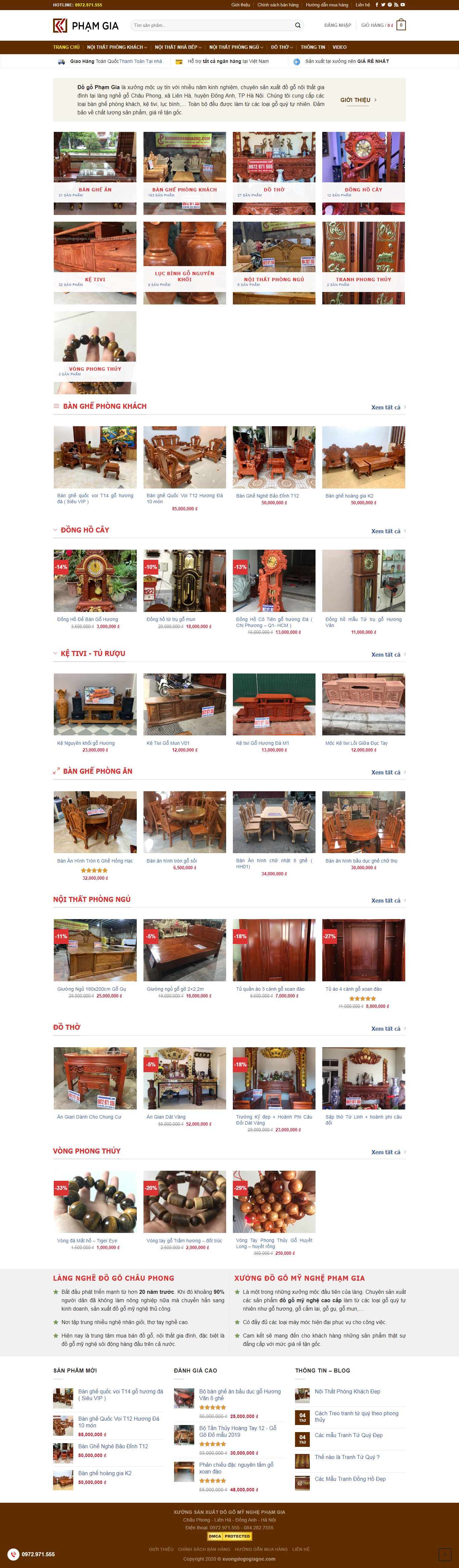 Thiết kế Web đồ gỗ xuongdogogiagoc.com