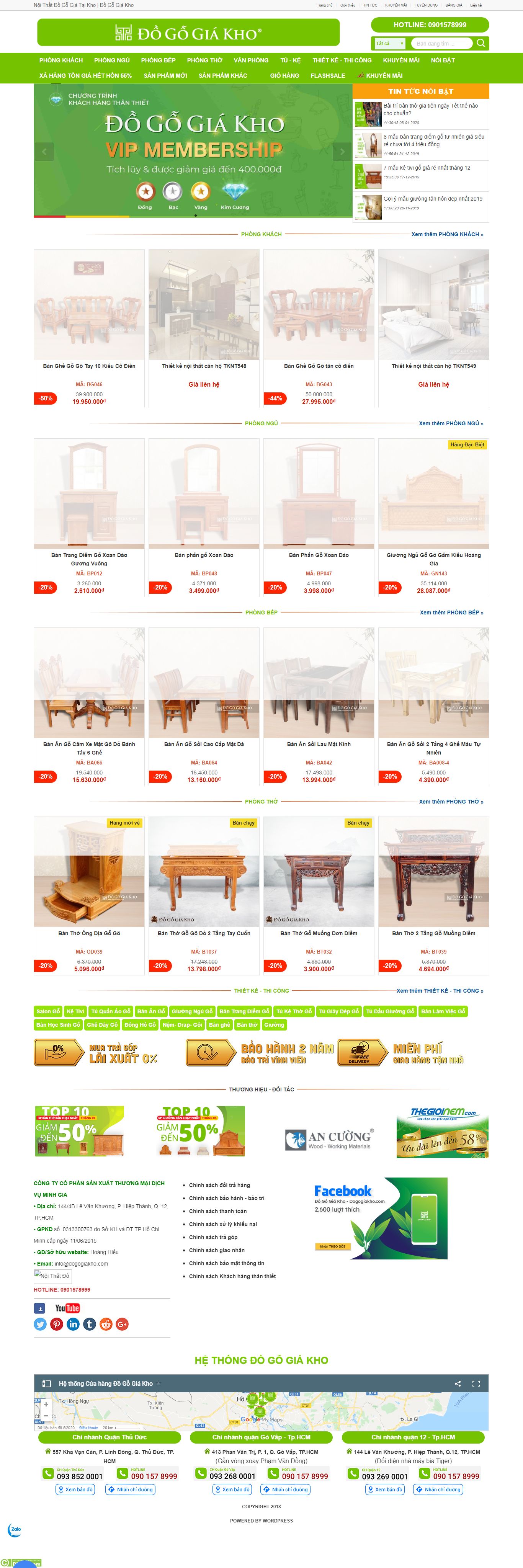 Thiết kế Web đồ gỗ dogogiakho.com