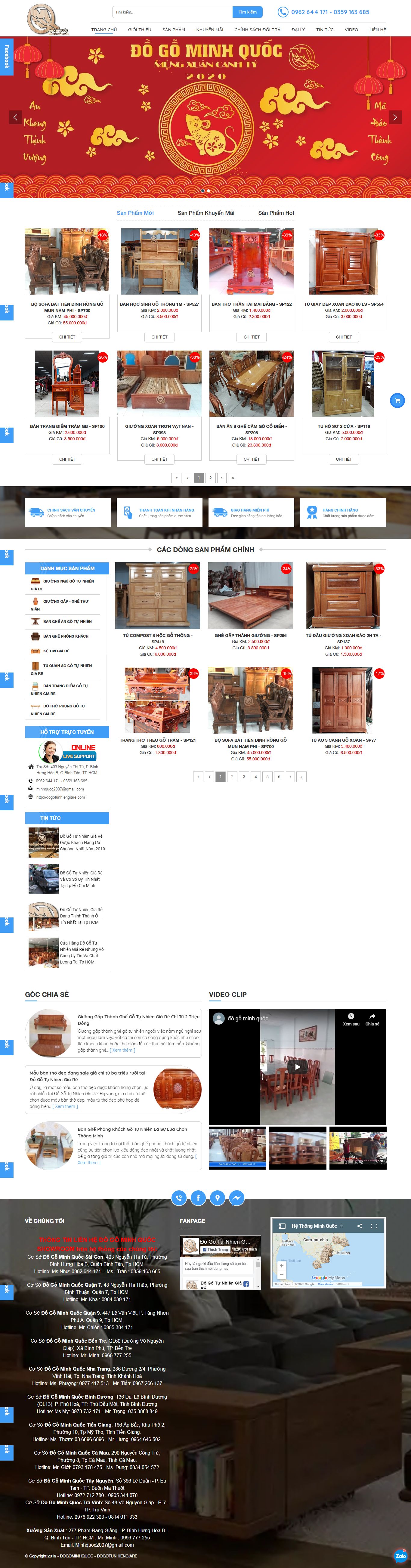 Thiết kế Web đồ gỗ noithatdogoviet.com