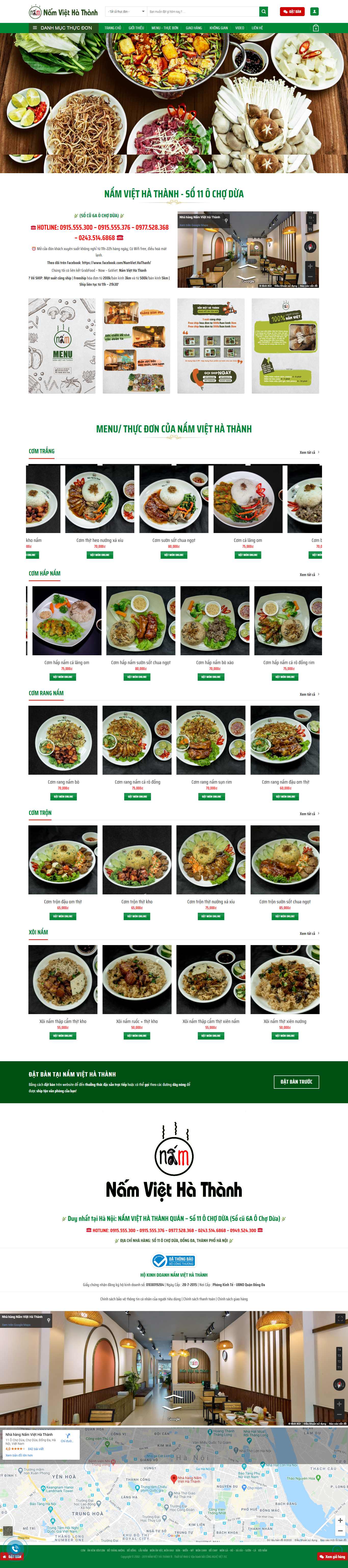 Thiết kế Web đồ ăn chay namviethathanh.com