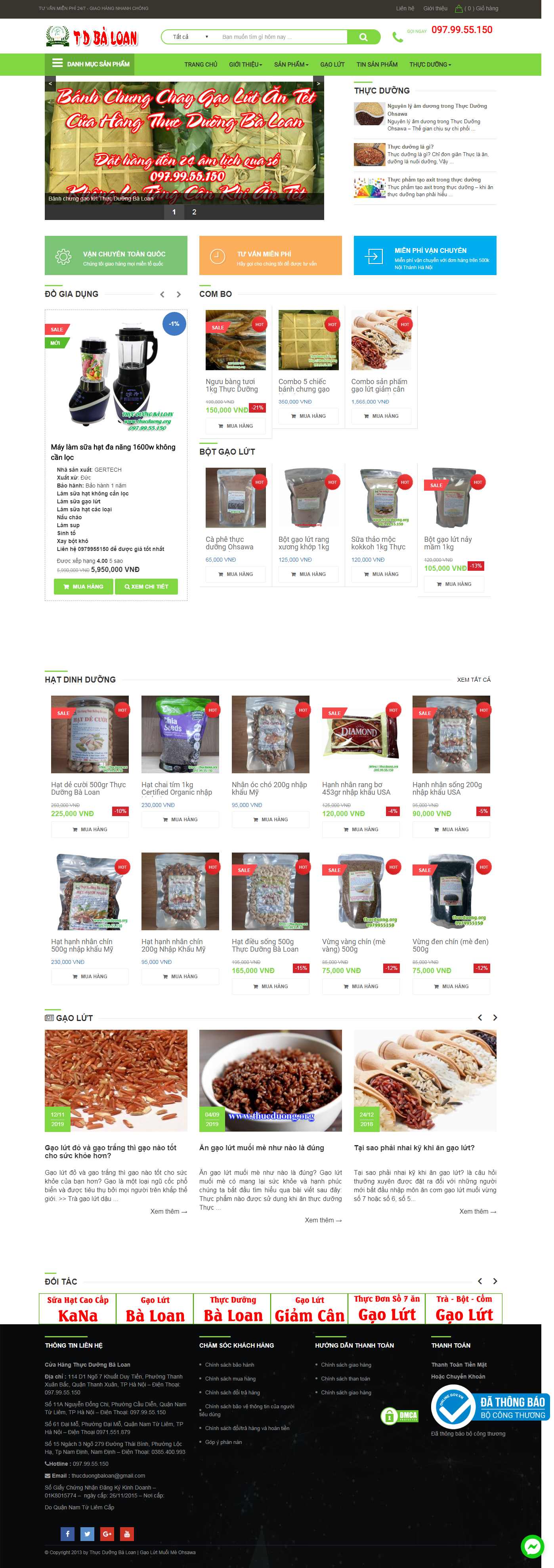 Thiết kế Web đồ ăn chay thucduong.org