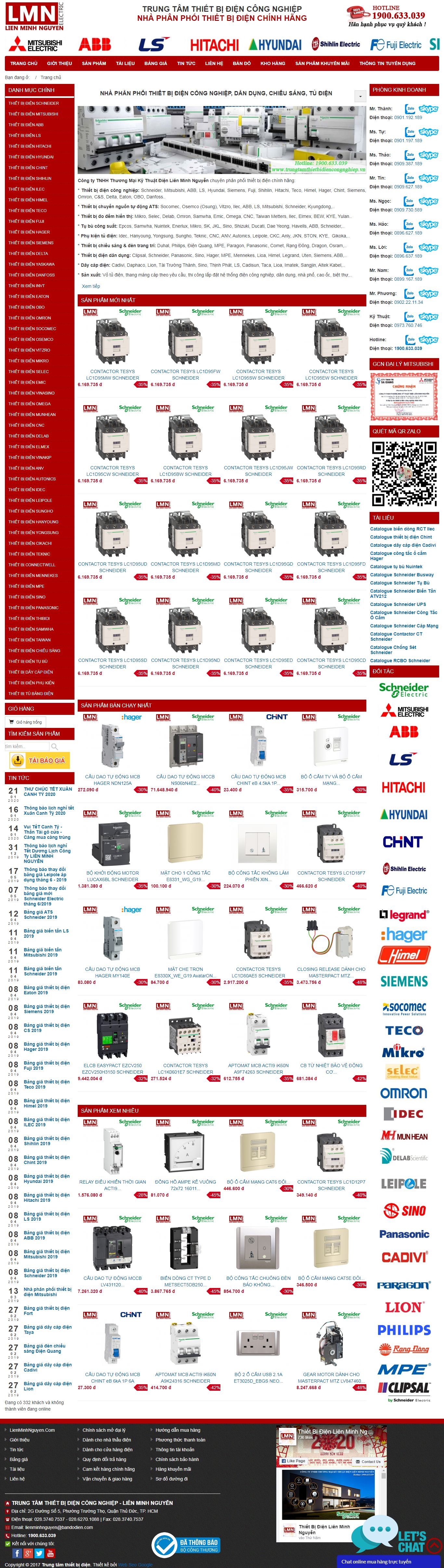 Thiết kế Web thiết bị Điện trungtamthietbidiencongnghiep.vn