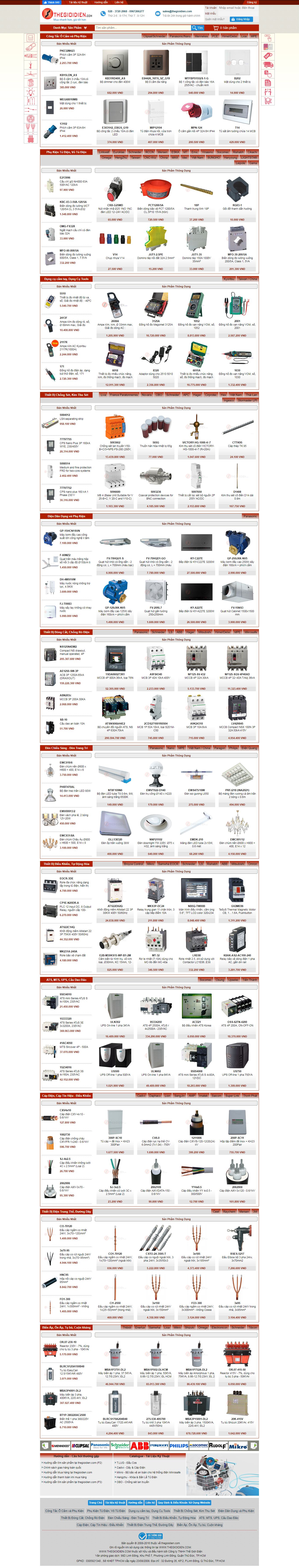 Thiết kế Web thiết bị Điện thegioidien.com