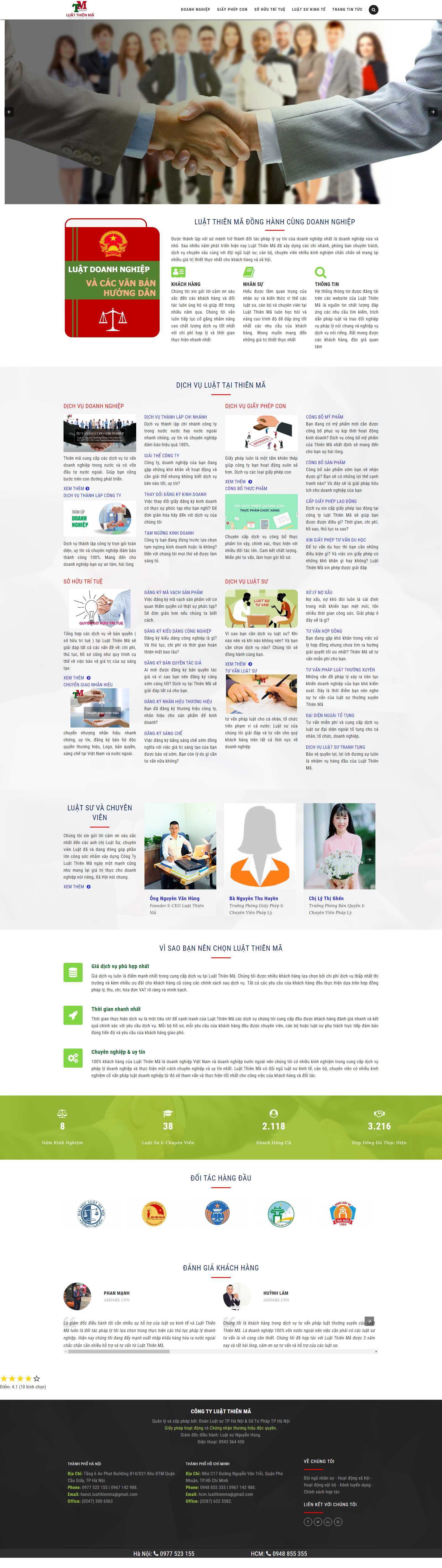 Thiết kế Web luật luatthienma.com.vn