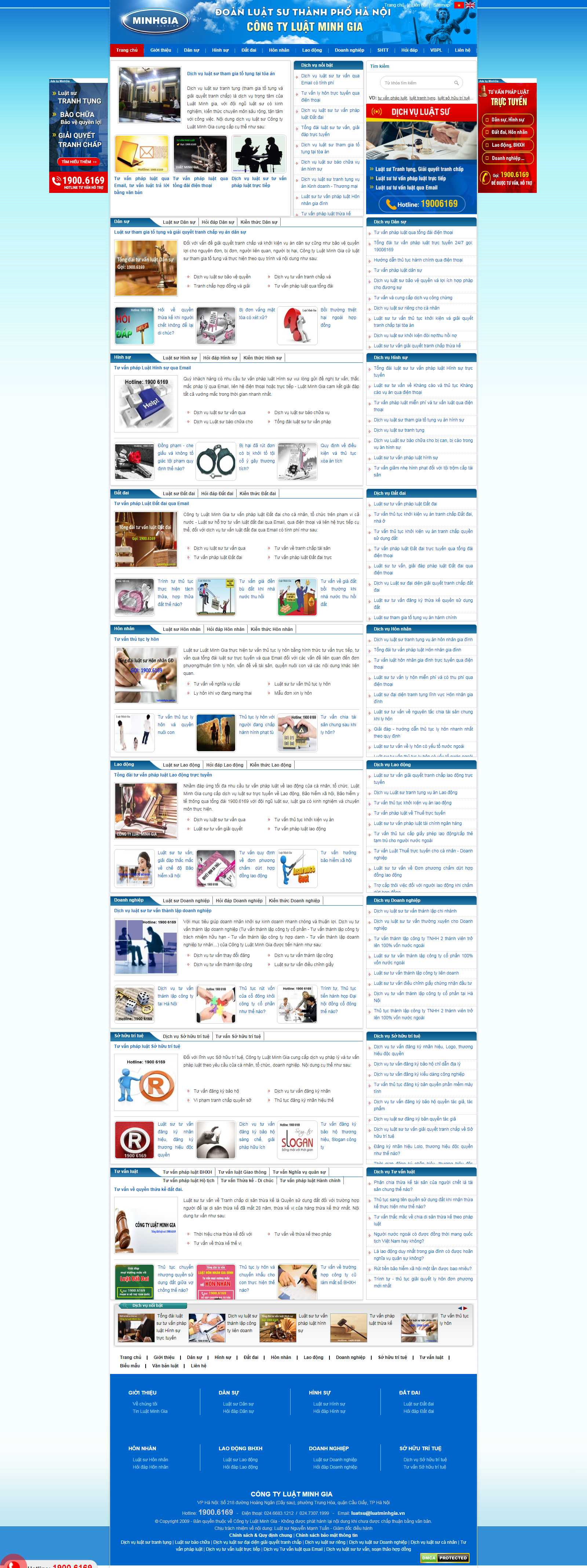 Thiết kế Web luật luatminhgia.com.vn