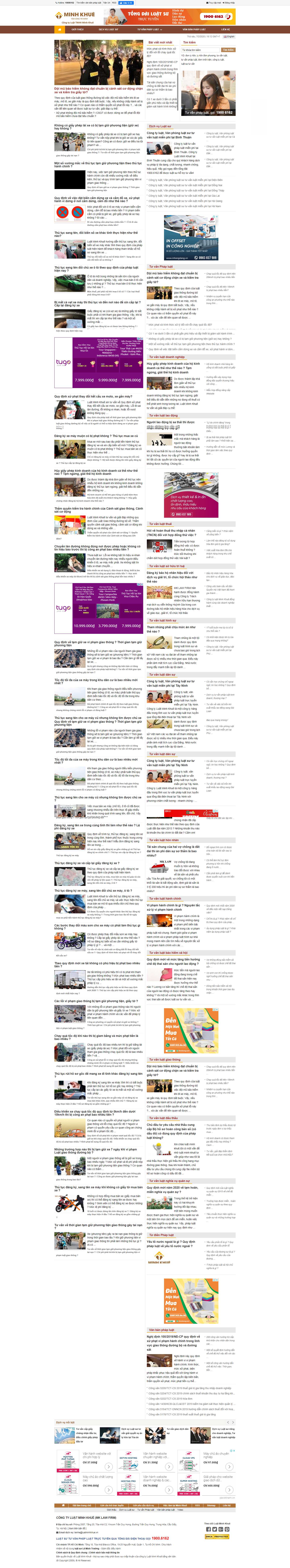 Thiết kế Web luật luatminhkhue.vn