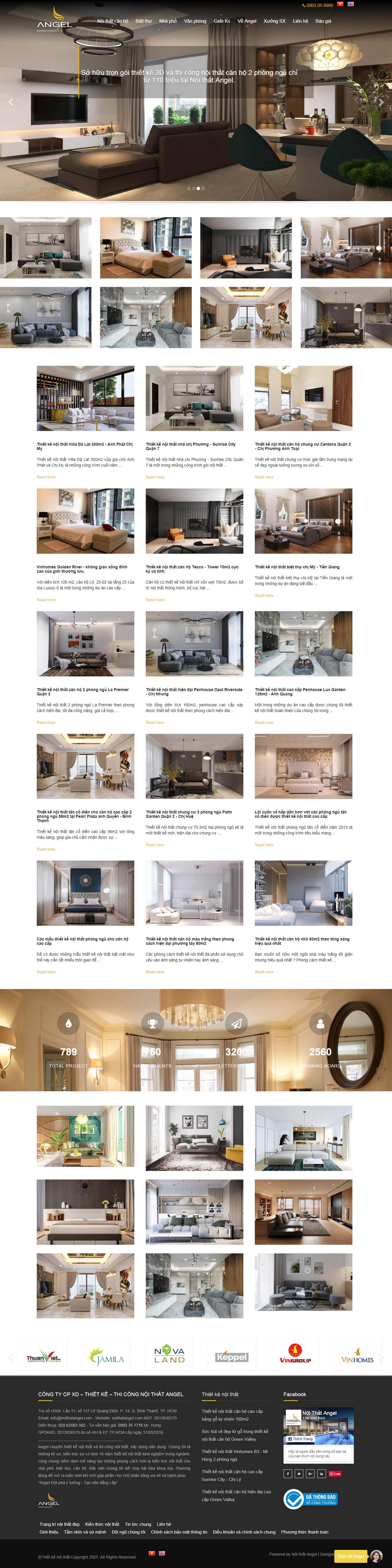 Thiết kế Web nội thất noithatangel.com