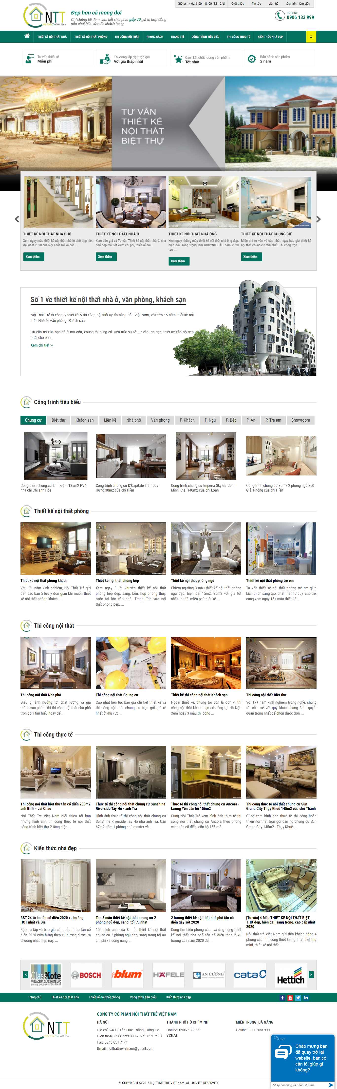 Thiết kế Web nội thất noithattrevietnam.com
