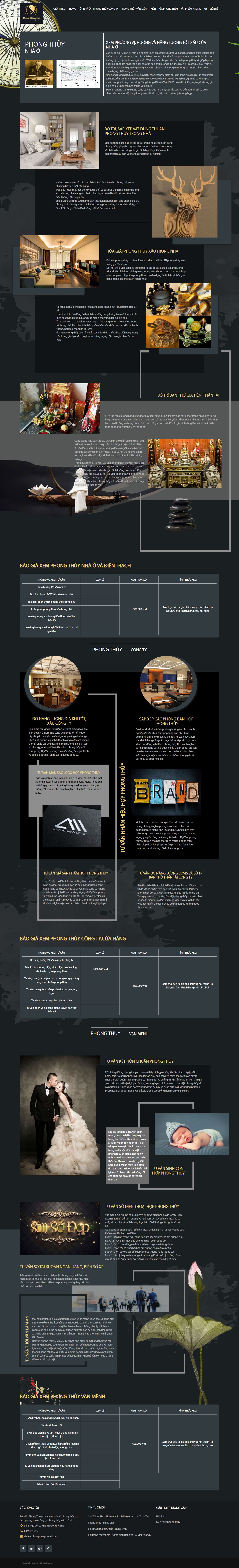 Thiết kế Web phong thuỷ daivietphongthuy.vn