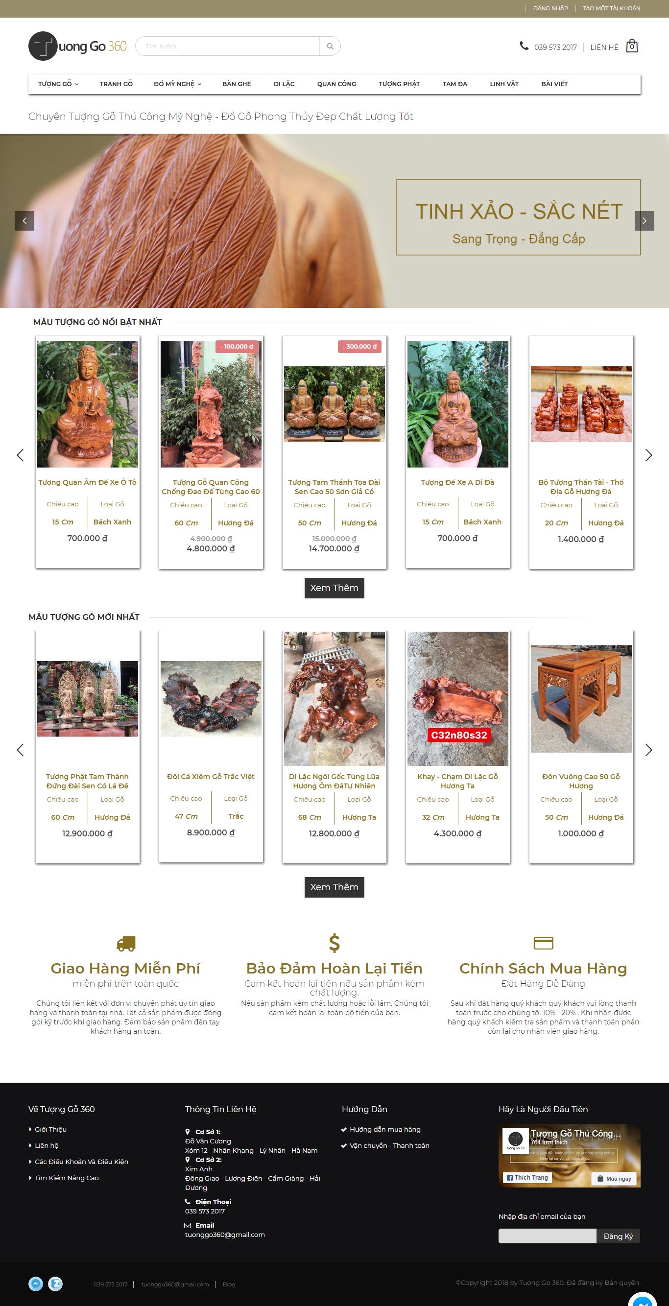 Thiết kế Web mỹ nghệ tuonggo360.com