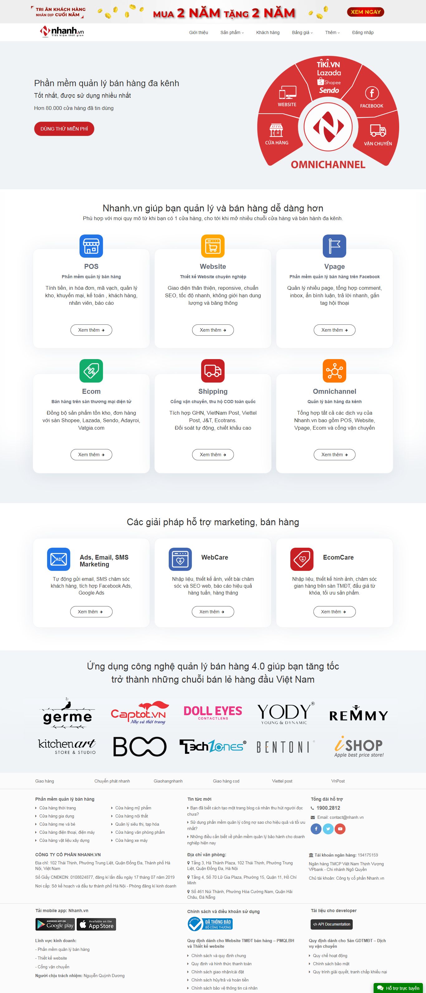 Thiết kế Web vận chuyển nhanh.vn