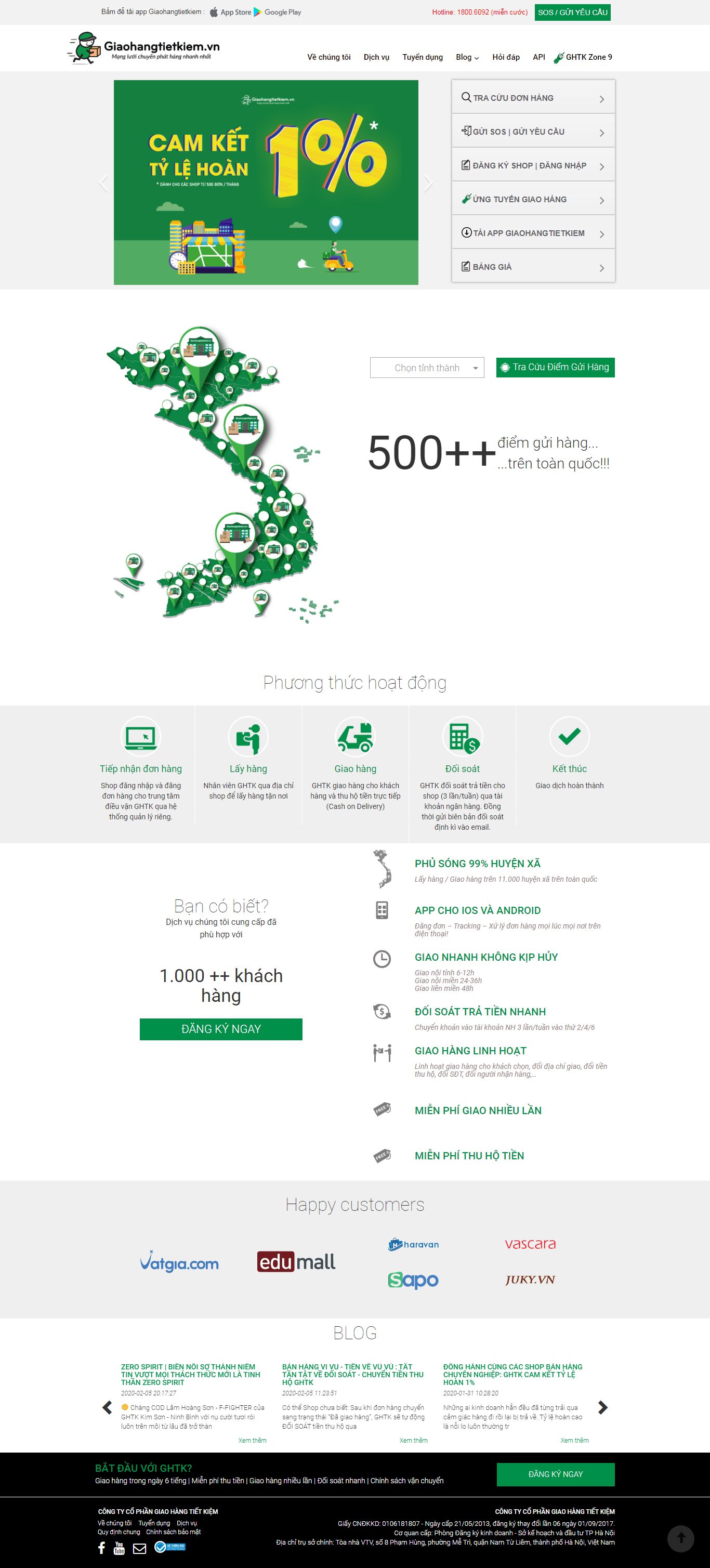 Thiết kế Web vận chuyển giaohangtietkiem.vn