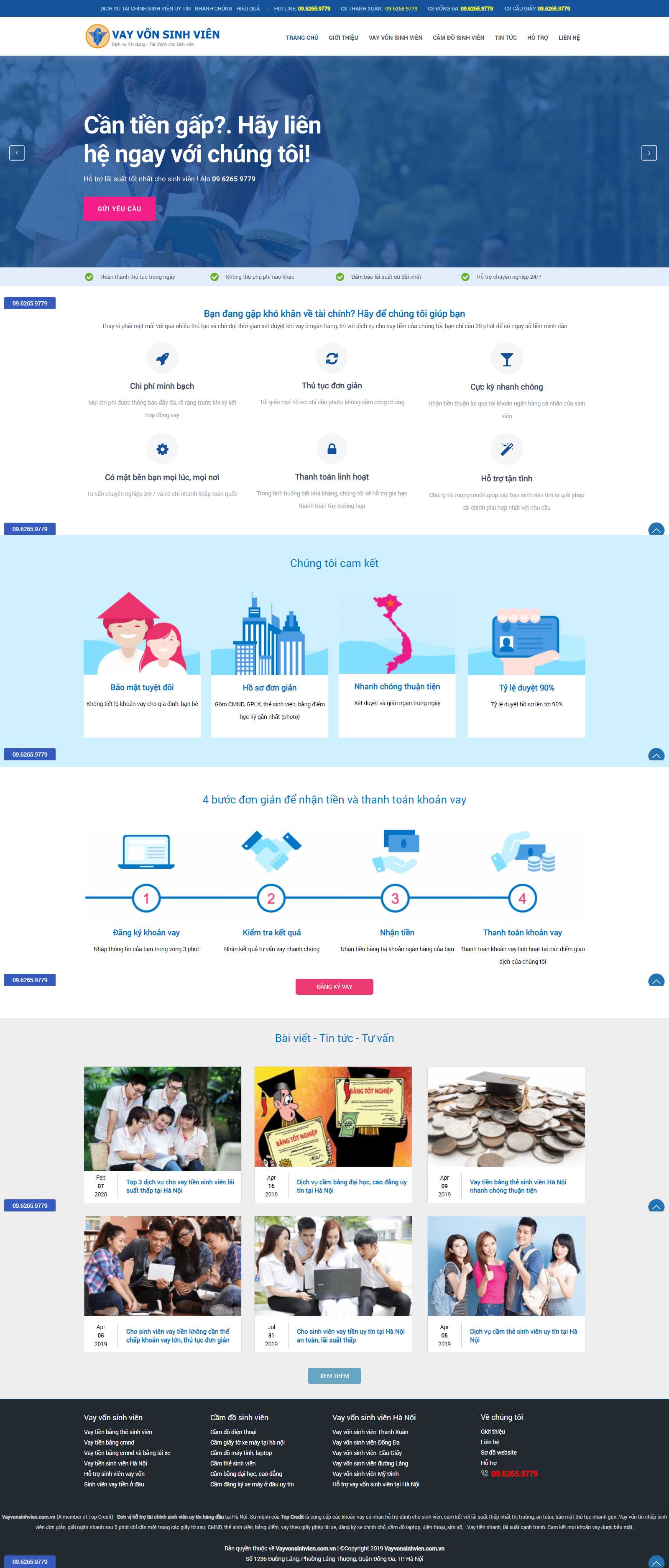 Thiết kế Web cầm đồ vayvonsinhvien.com.vn