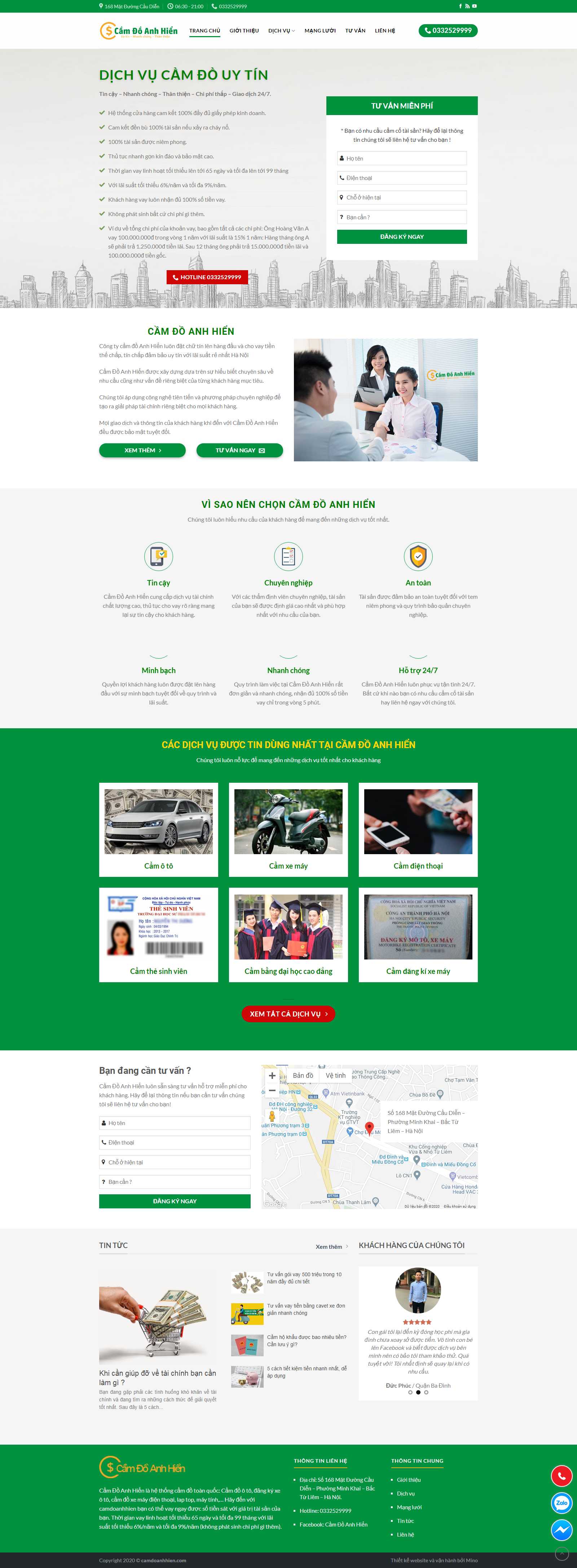 Thiết kế Web cầm đồ camdoanhhien.com