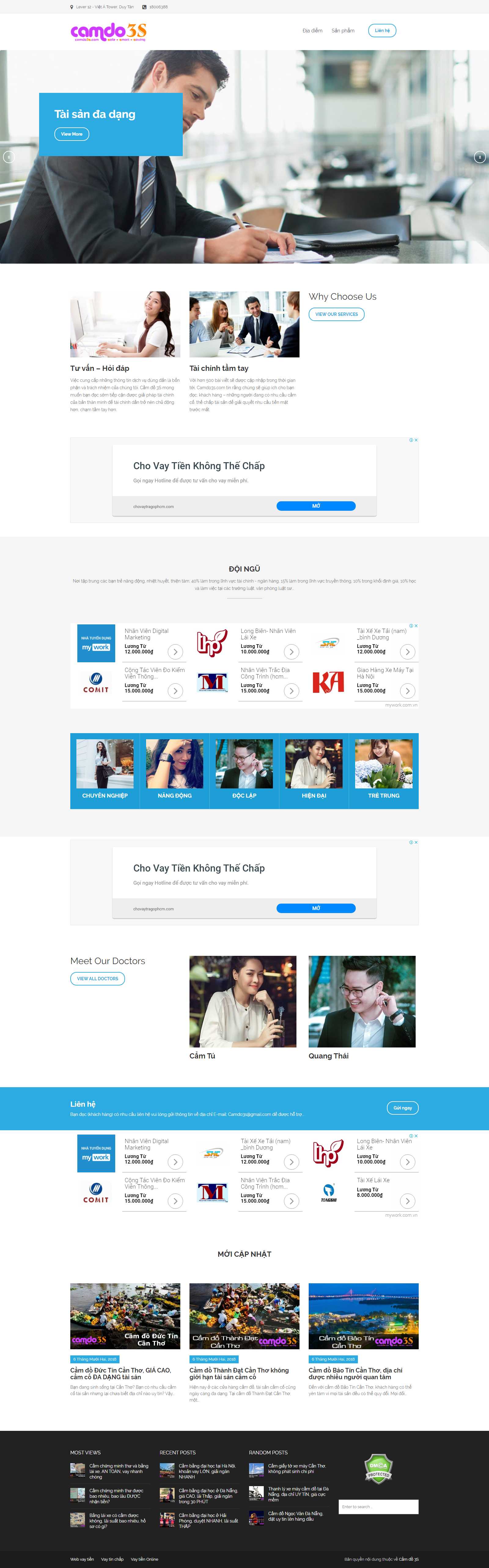 Thiết kế Web cầm đồ camdo3s.com