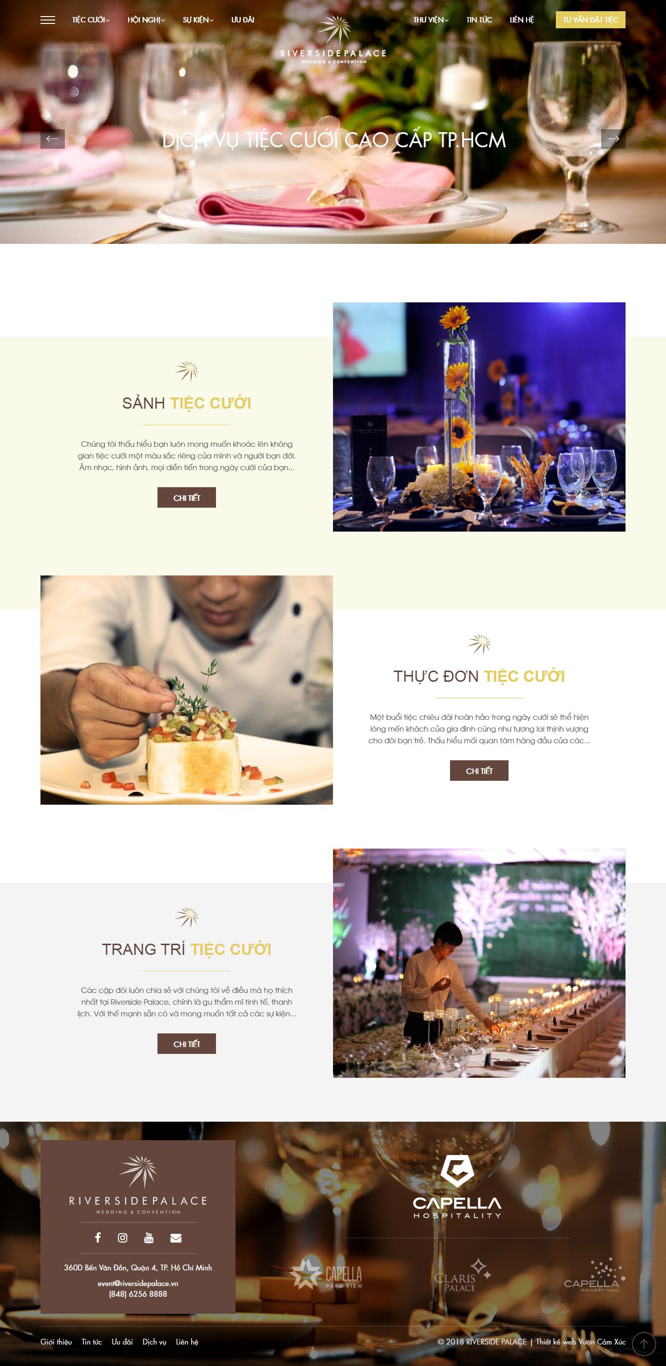 Thiết kế Web tiệc cưới riversidepalace.vn