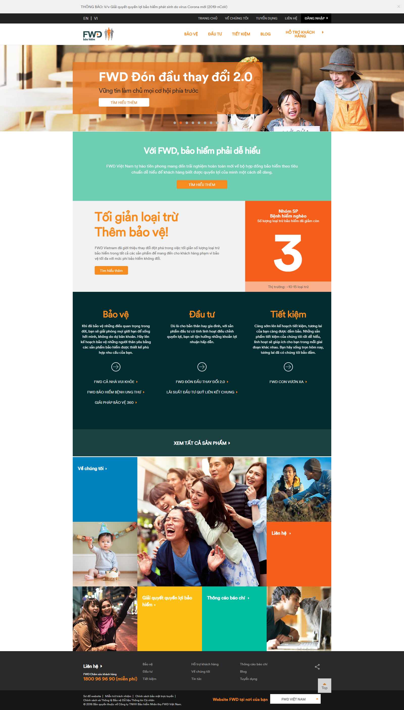 Thiết kế Web bảo hiểm fwd.com.vn