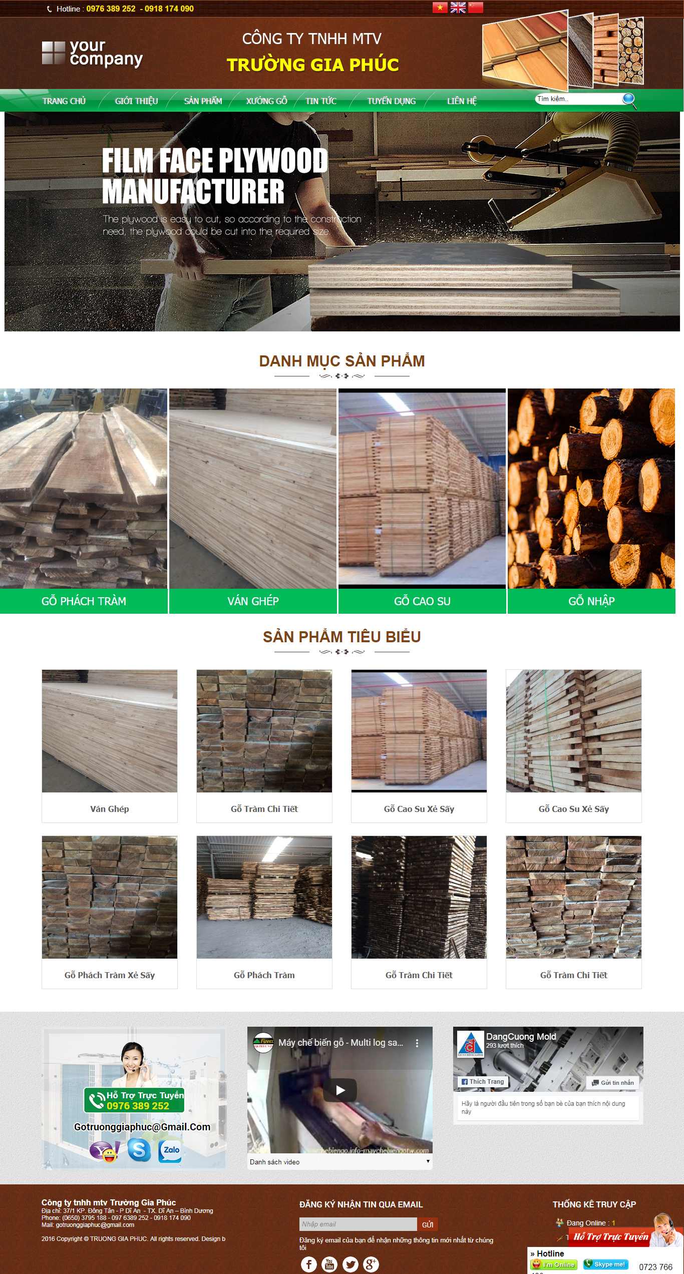Thiết kế Web xưởng gỗ gotruonggiaphuc.com