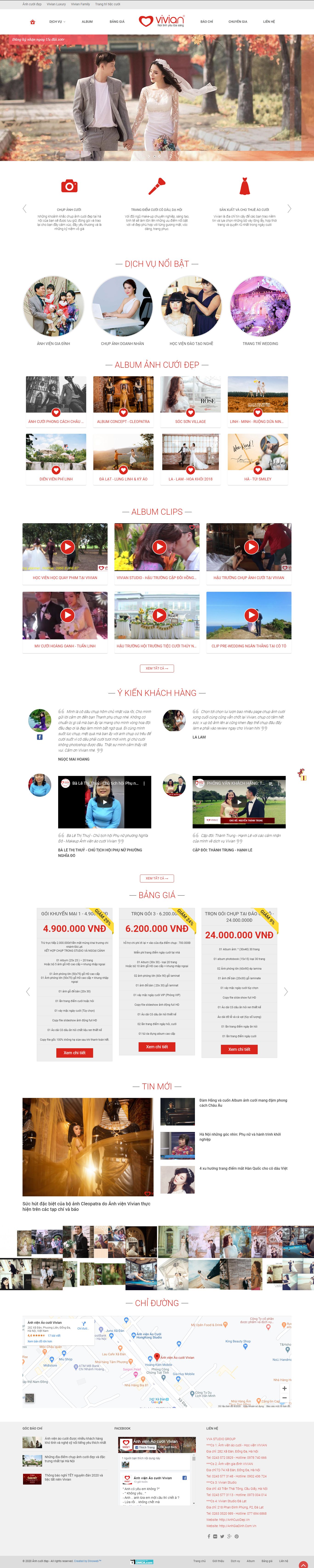 Thiết kế Web chụp ảnh cưới anhcuoidep.vn