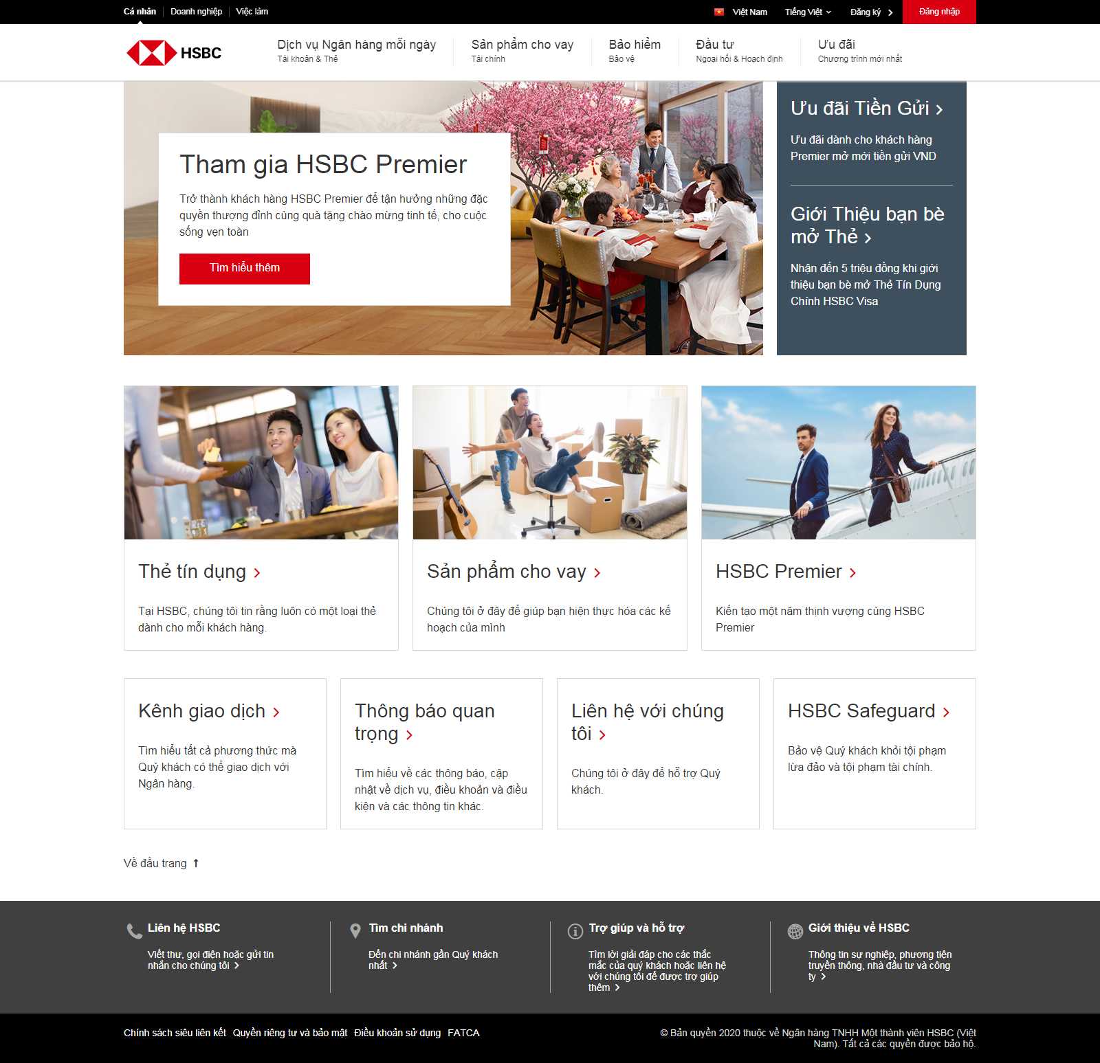 Thiết kế Web bảo hiểm hsbc.com.vn