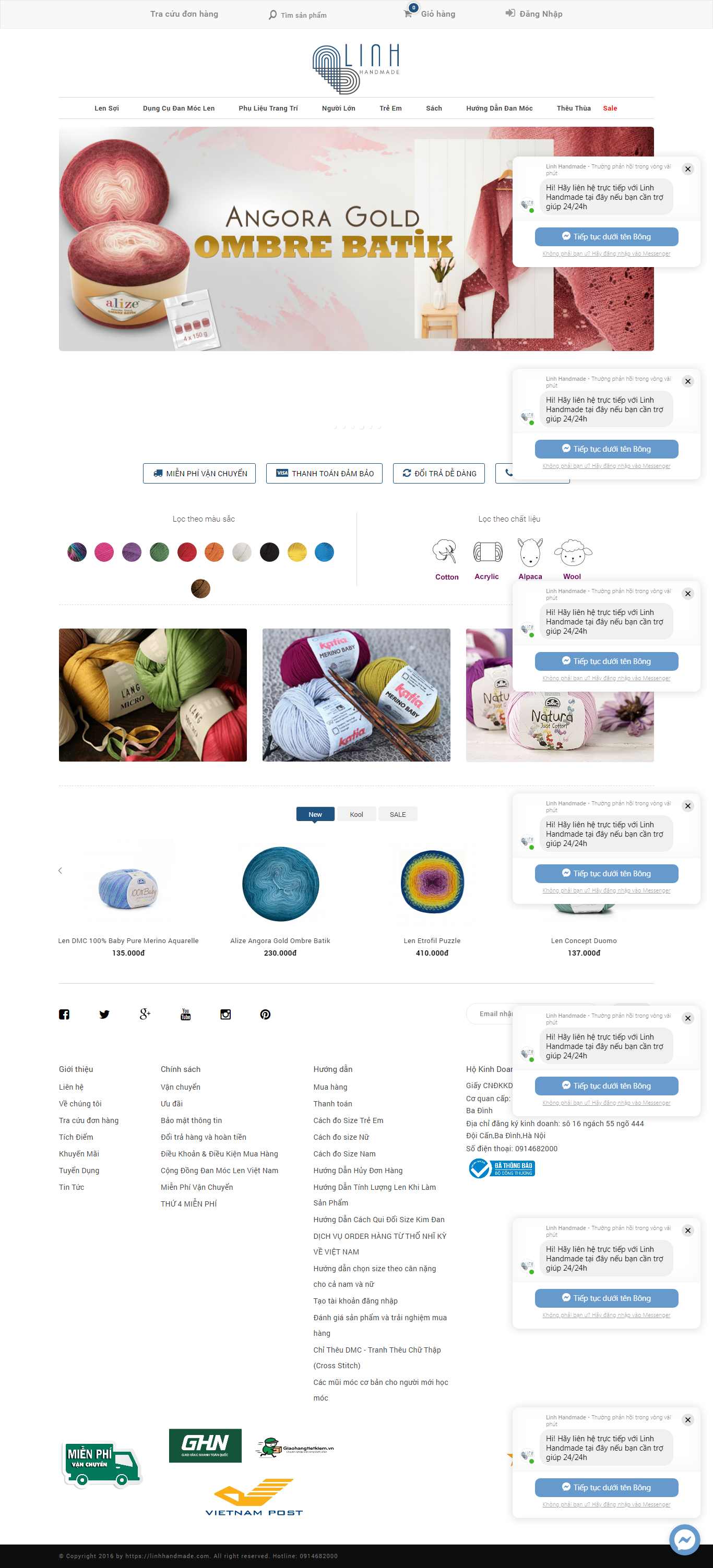 Thiết kế Web đồ handmade linhhandmade.com