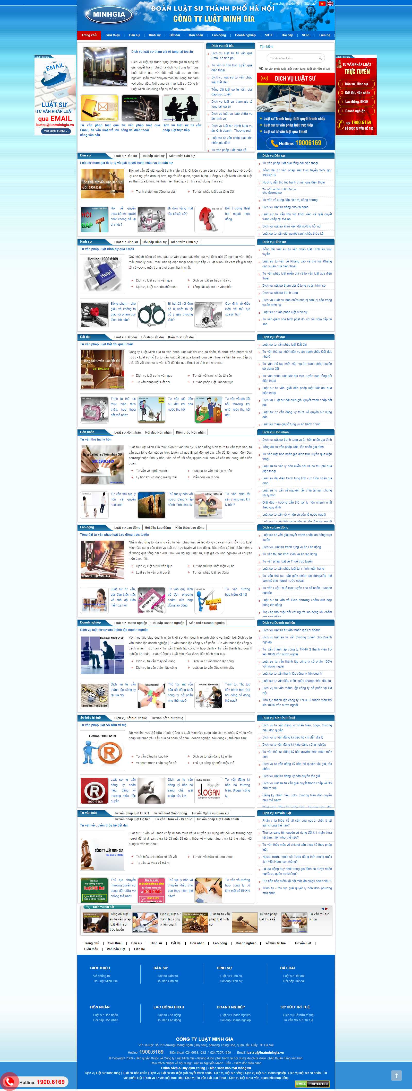 Thiết kế Web tư vấn luật luatminhgia.com.vn