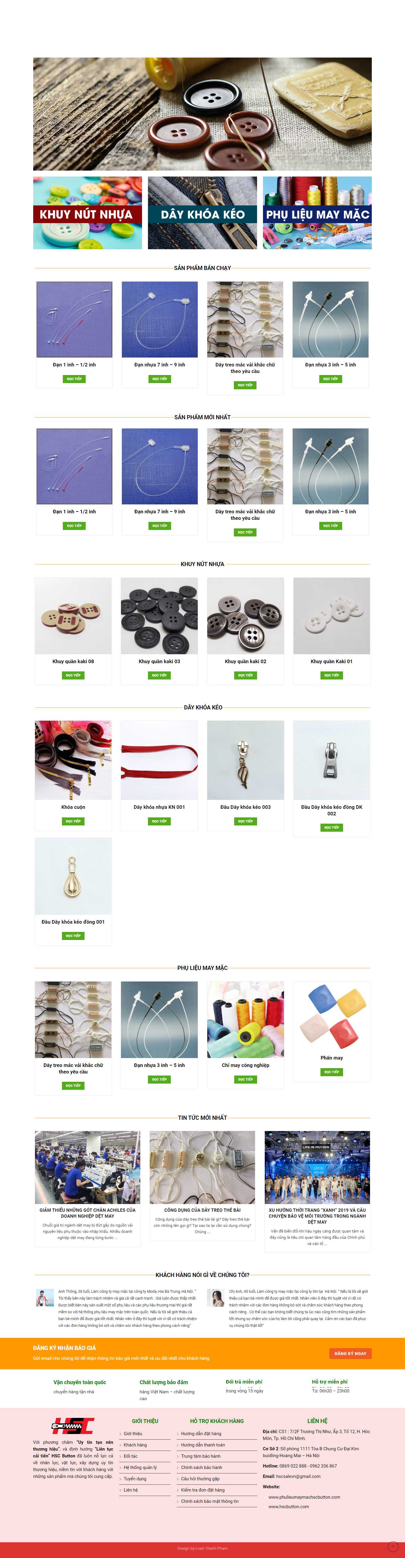 Thiết kế Web may mặc 