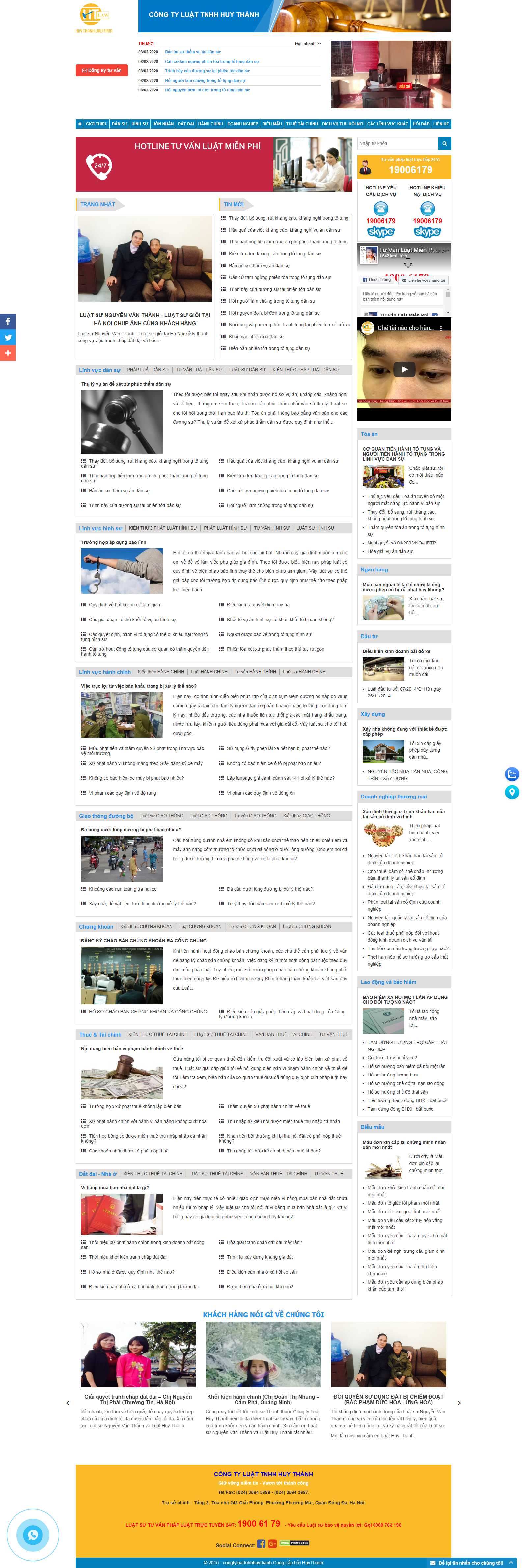 Thiết kế Web tư vấn luật luathuythanh.vn
