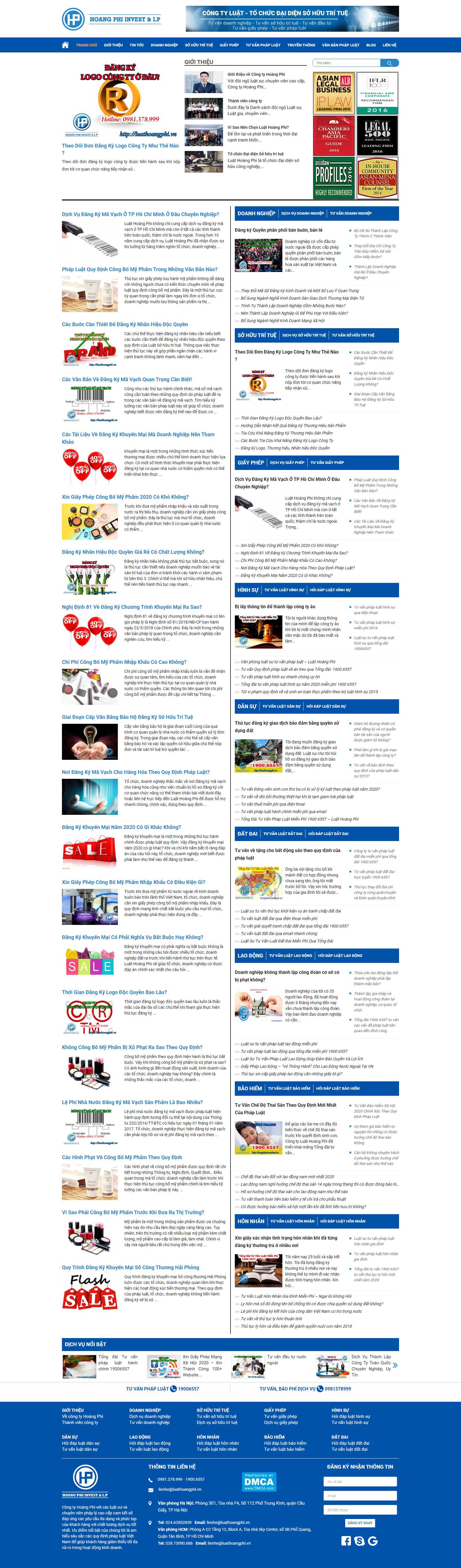 Thiết kế Web luật luathoangphi.vn