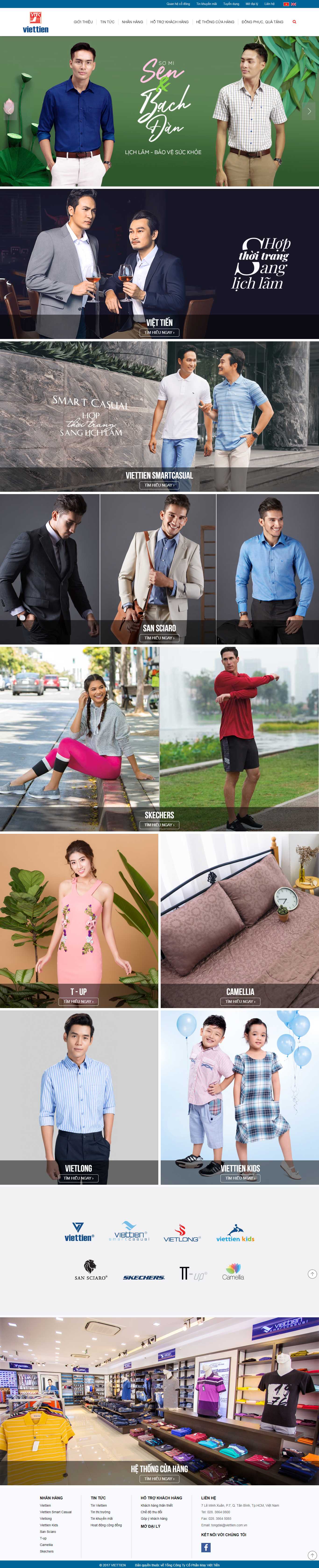 Thiết kế Web may mặc viettien.com.vn