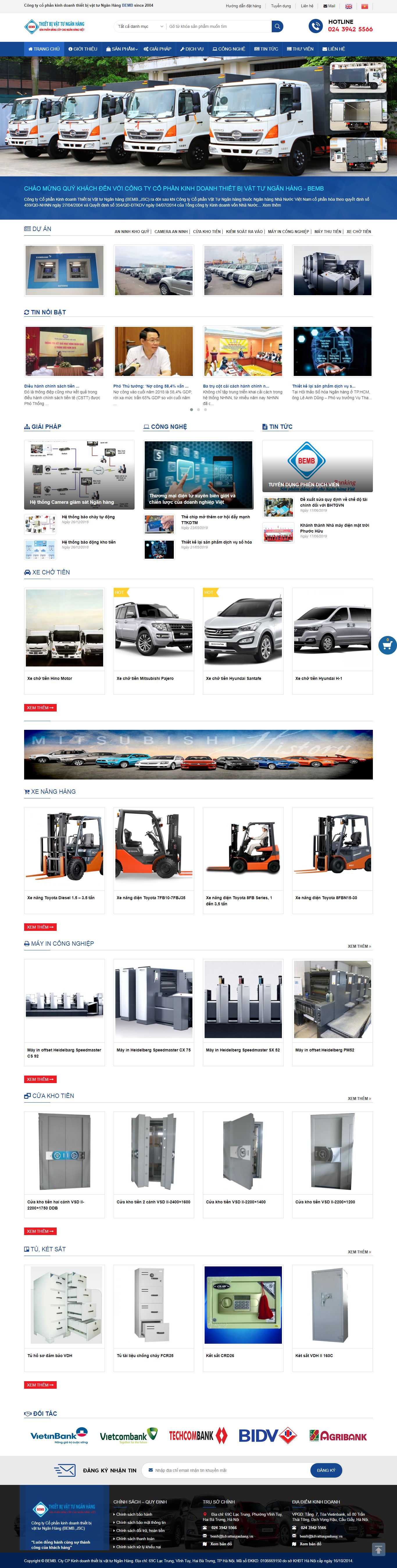 Thiết kế Web thiết bị vật tư kdvattunganhang.vn