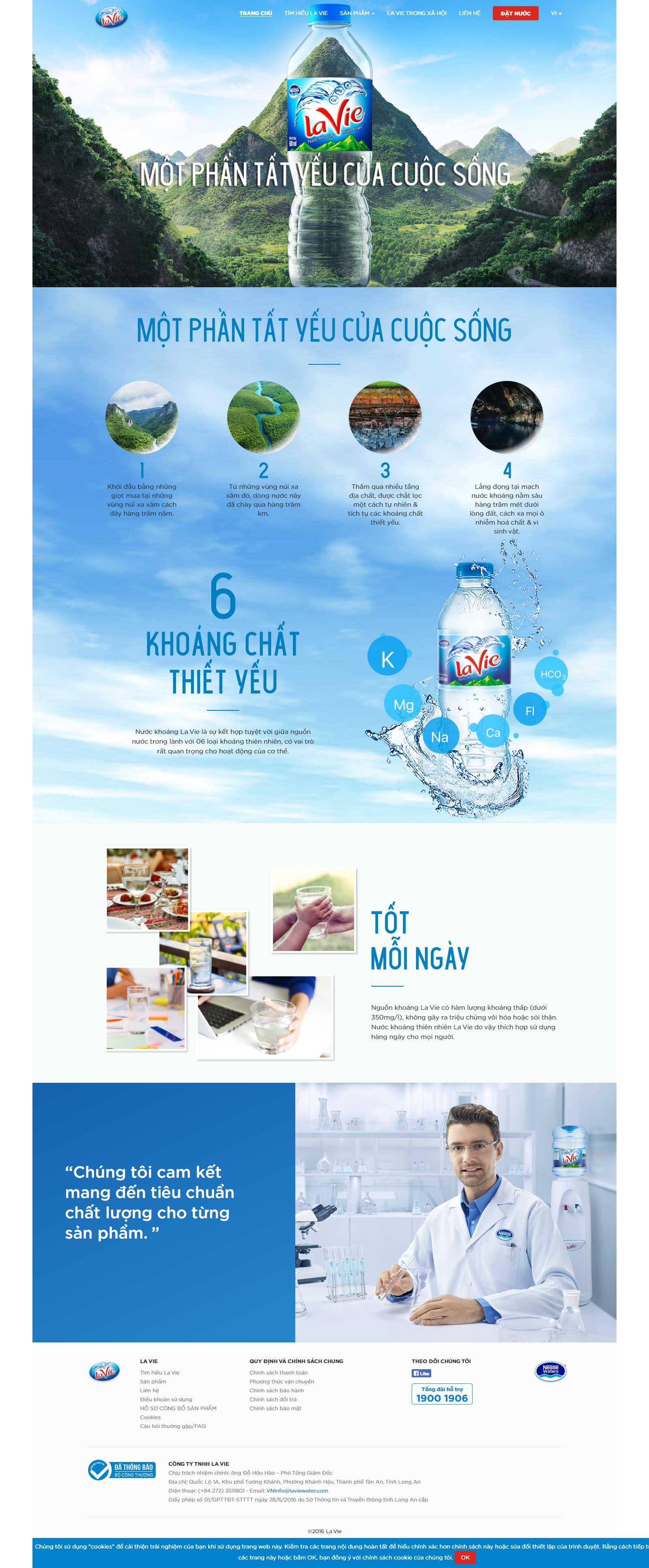 Thiết kế Web nước uống laviewater.com