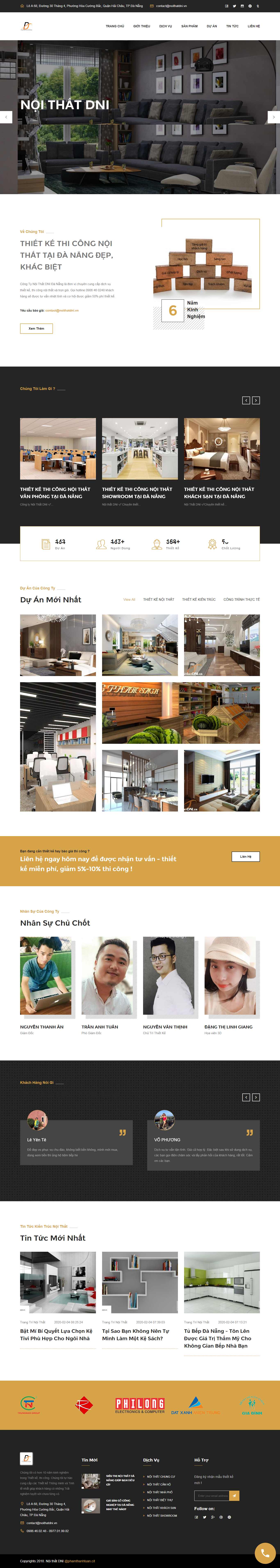Thiết kế Web thiết kế nội thất noithatdni.vn