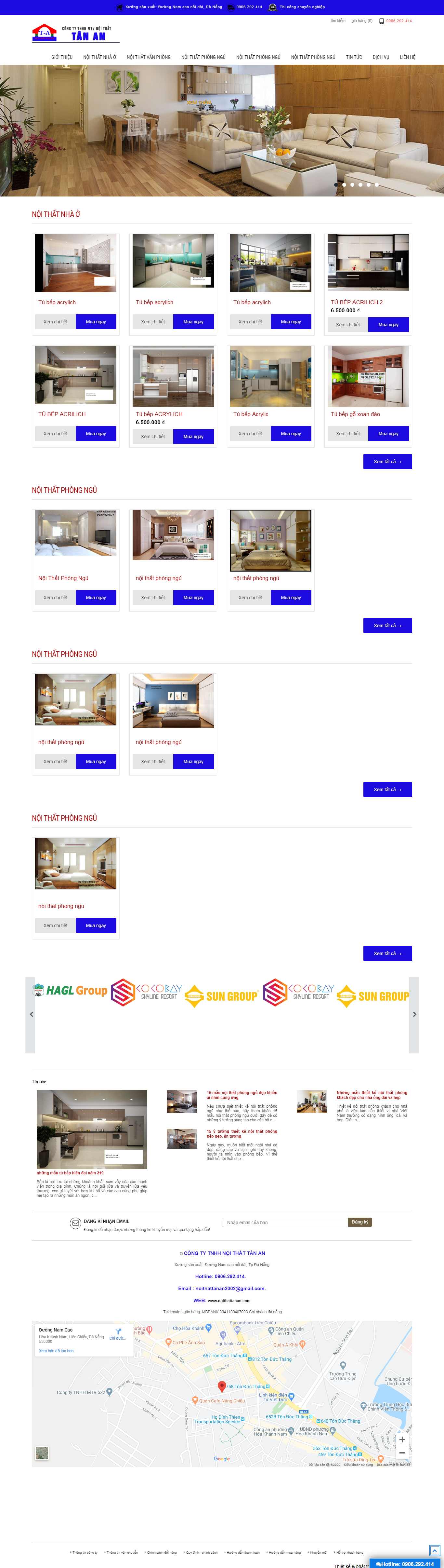 Thiết kế Web thiết kế nội thất noithattanan.com