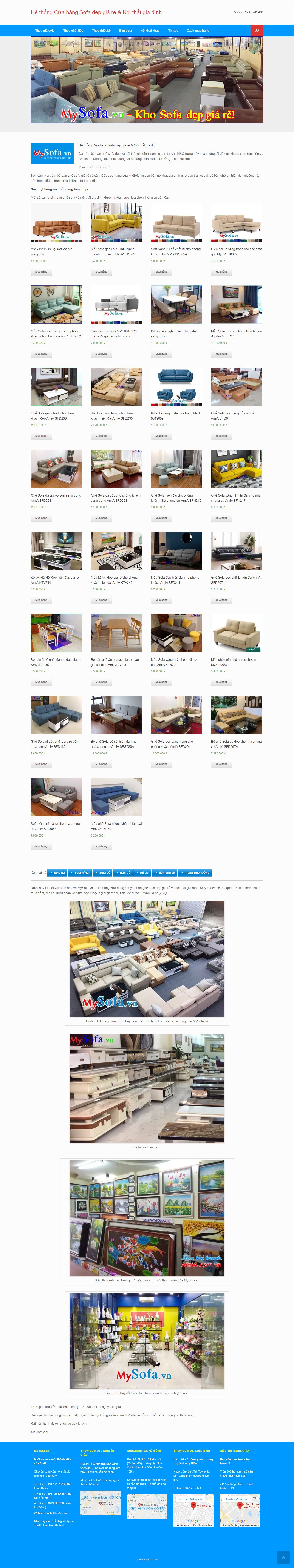 Thiết kế Web sofa mysofa.vn