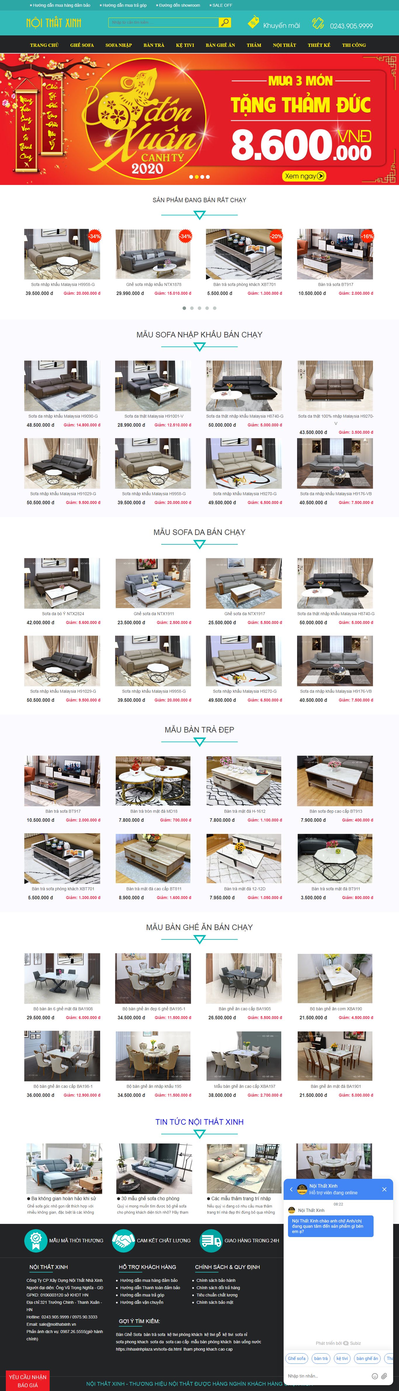 Thiết kế Web sofa noithatxinh.vn