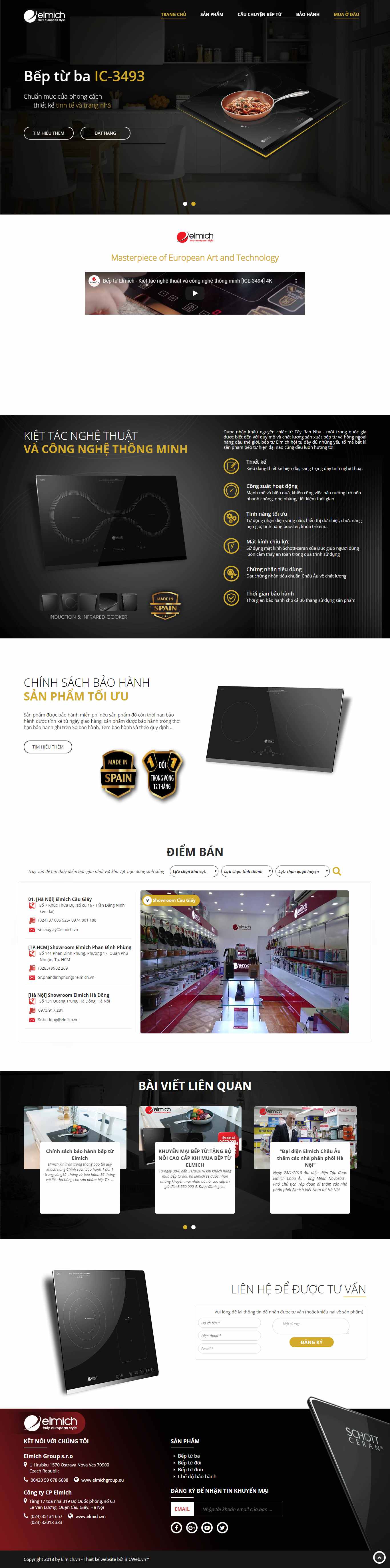 Thiết kế Web đồ gia dụng beptu.elmich.vn