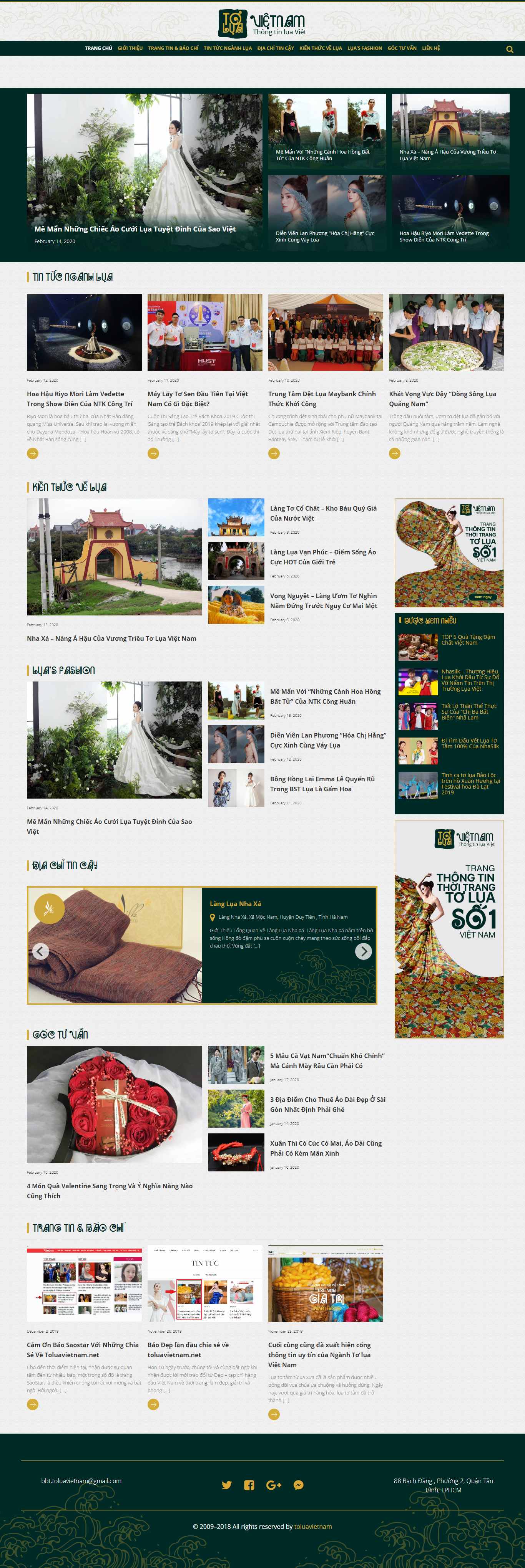 Thiết kế Web lụa tơ tằm toluavietnam.net