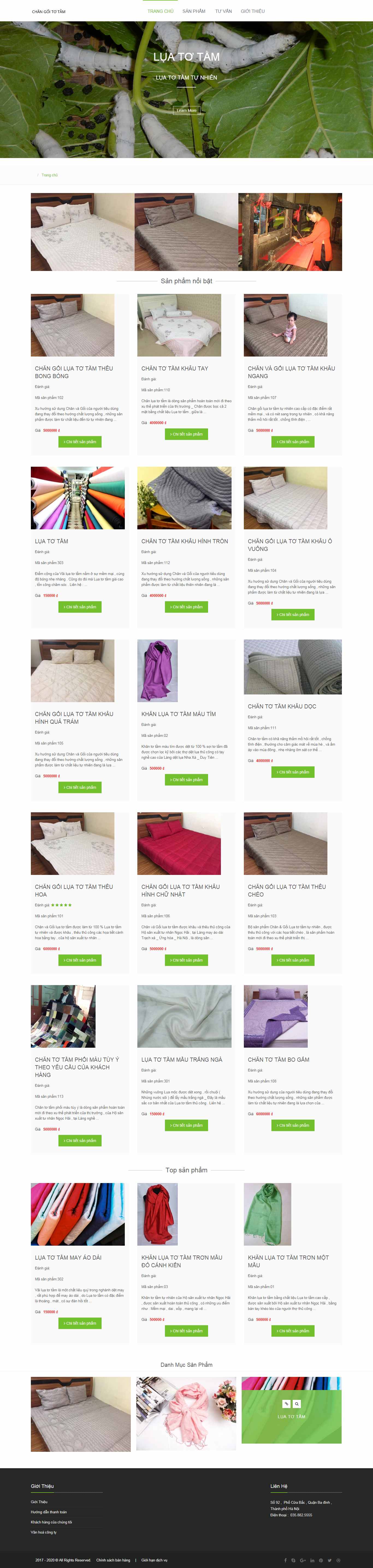 Thiết kế Web lụa tơ tằm changoiluatotam.com