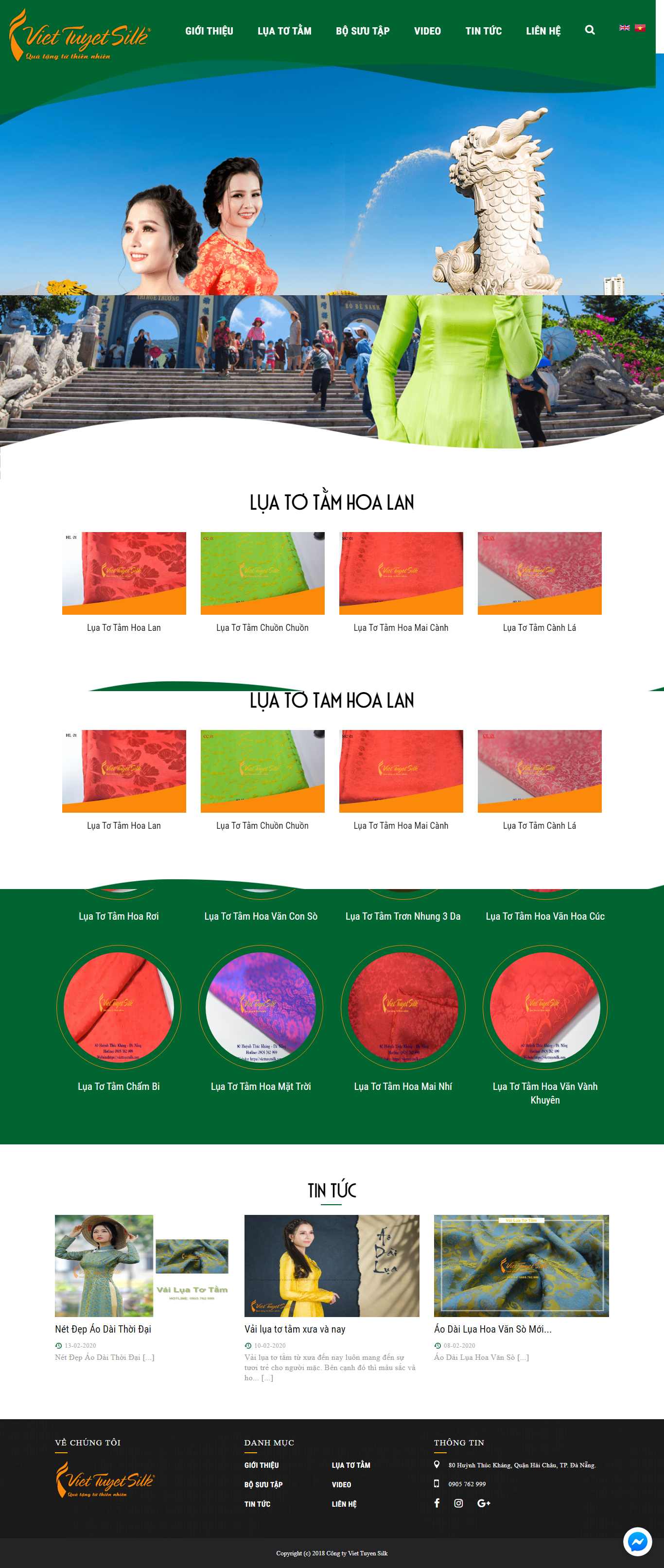 Thiết kế Web lụa tơ tằm viettuyetsilk.com