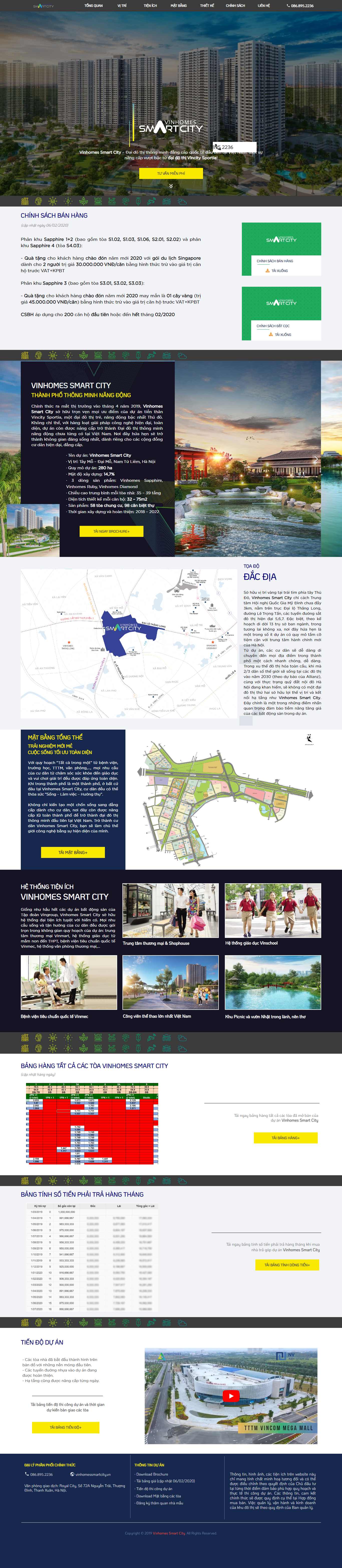 Thiết kế Web bất động sản vinhomessmartcity.vn