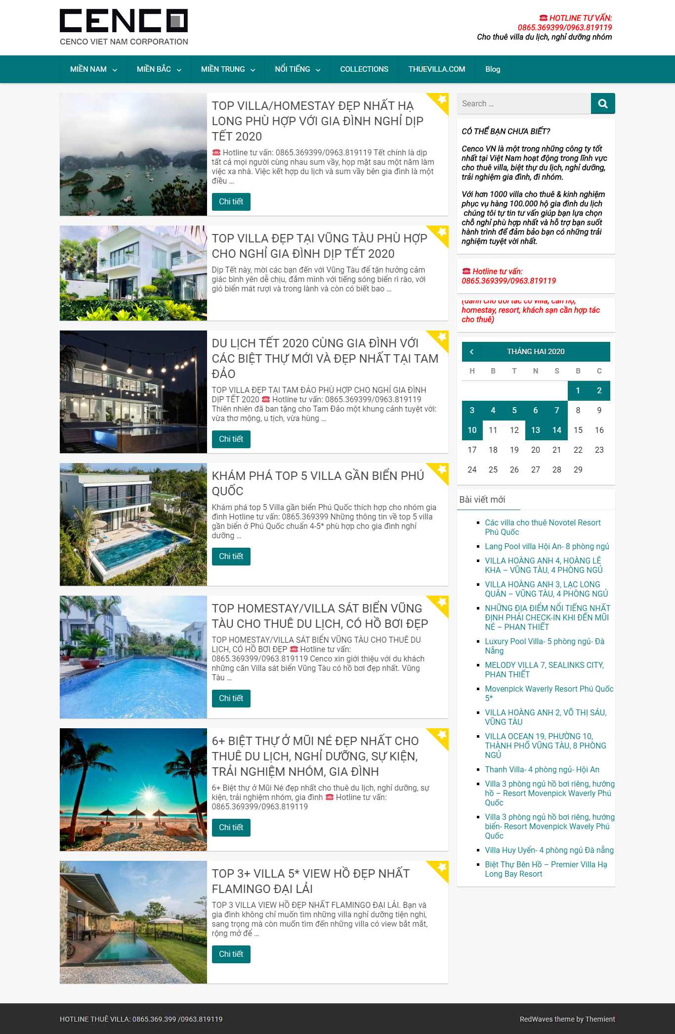 Thiết kế Web bất động sản thuevilla.com