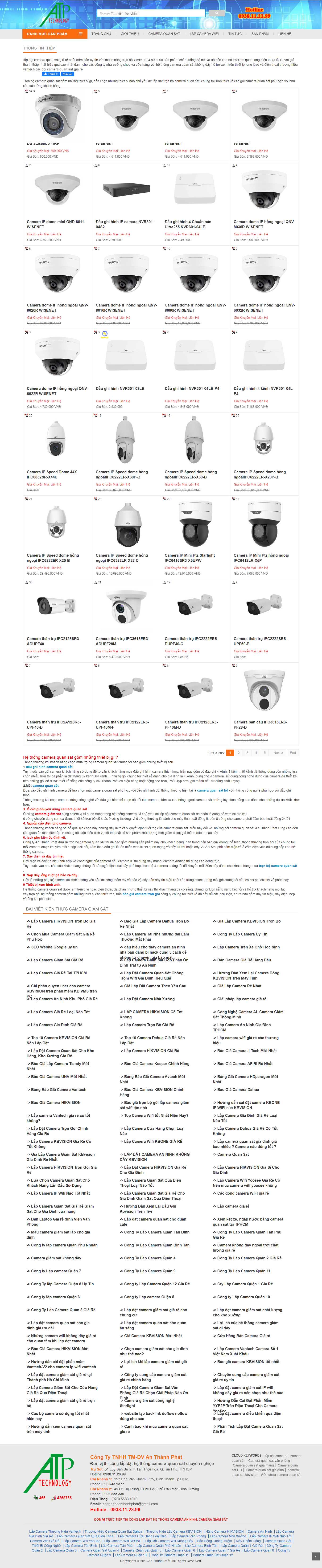 Thiết kế Web lắp đặt camera camerasaigon24h.com