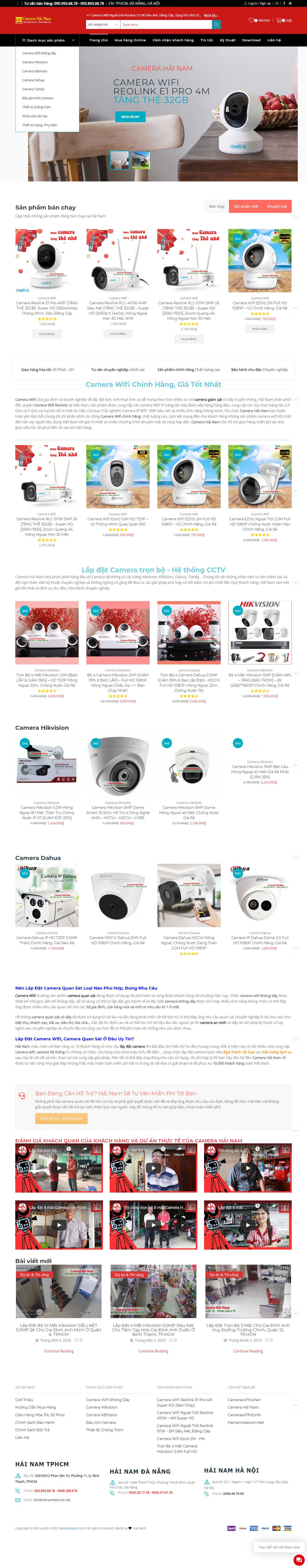 Thiết kế Web lắp đặt camera cameraipgiasi.com