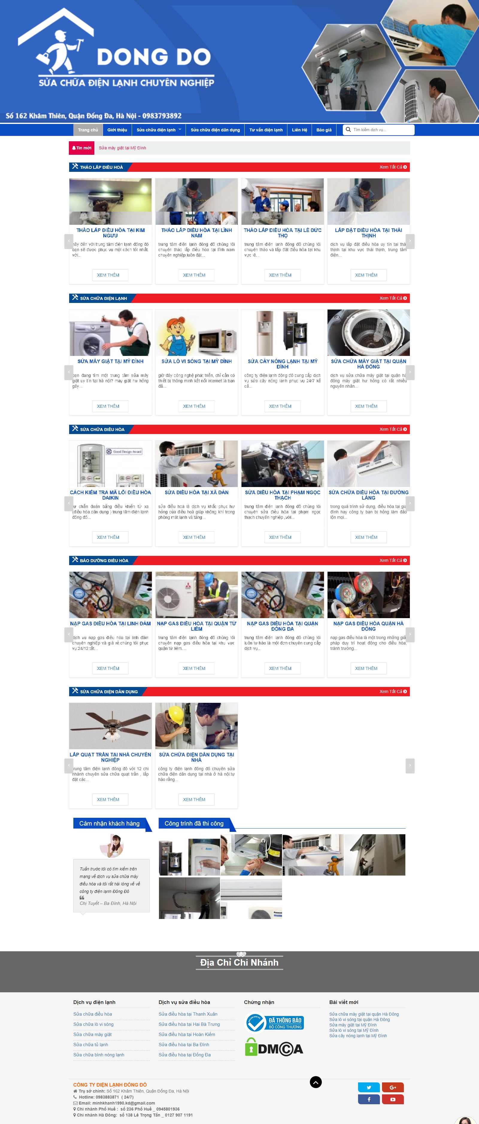 Thiết kế Web nhanh dienlanhbinh.com