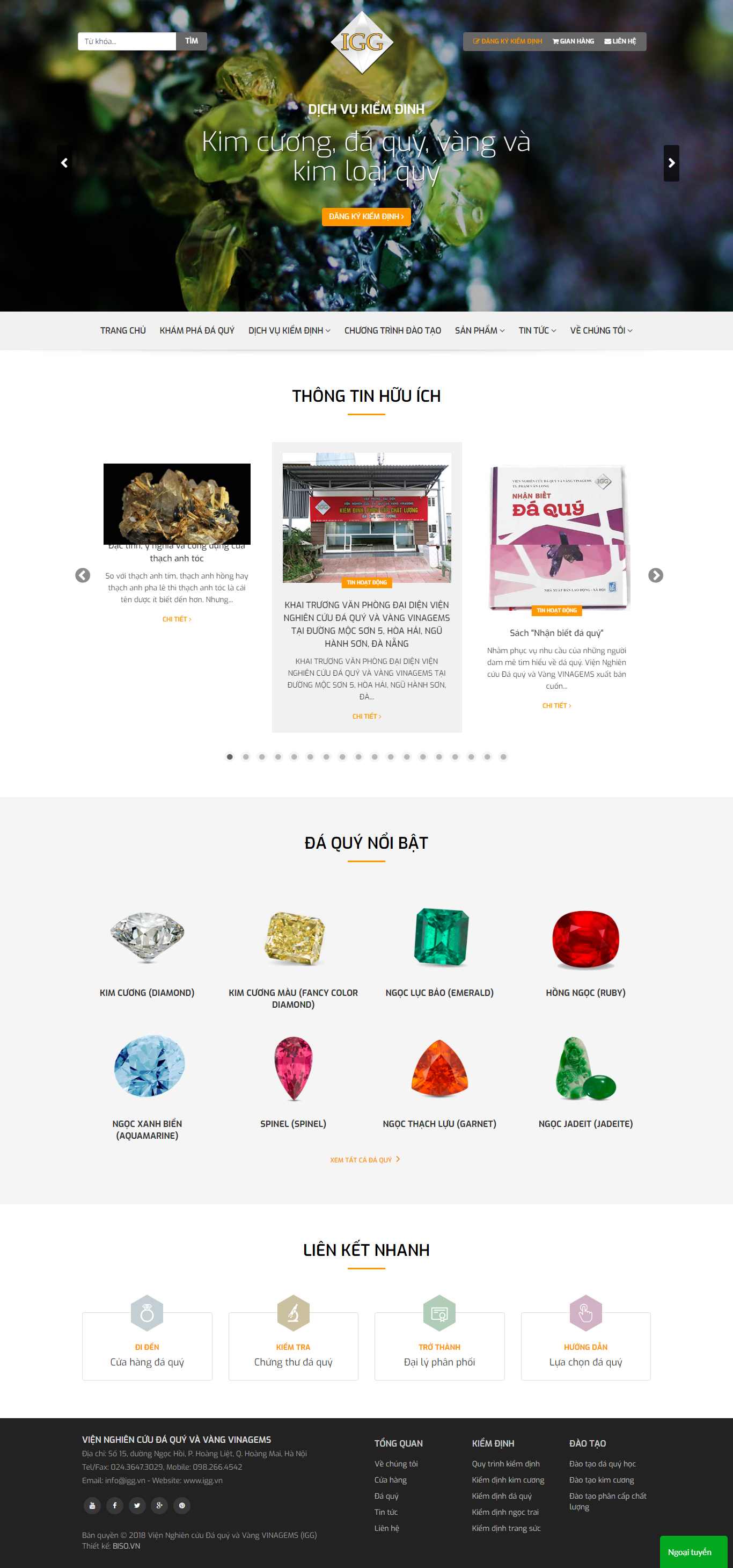 Thiết kế Web thẩm định sản phẩm igg.vn