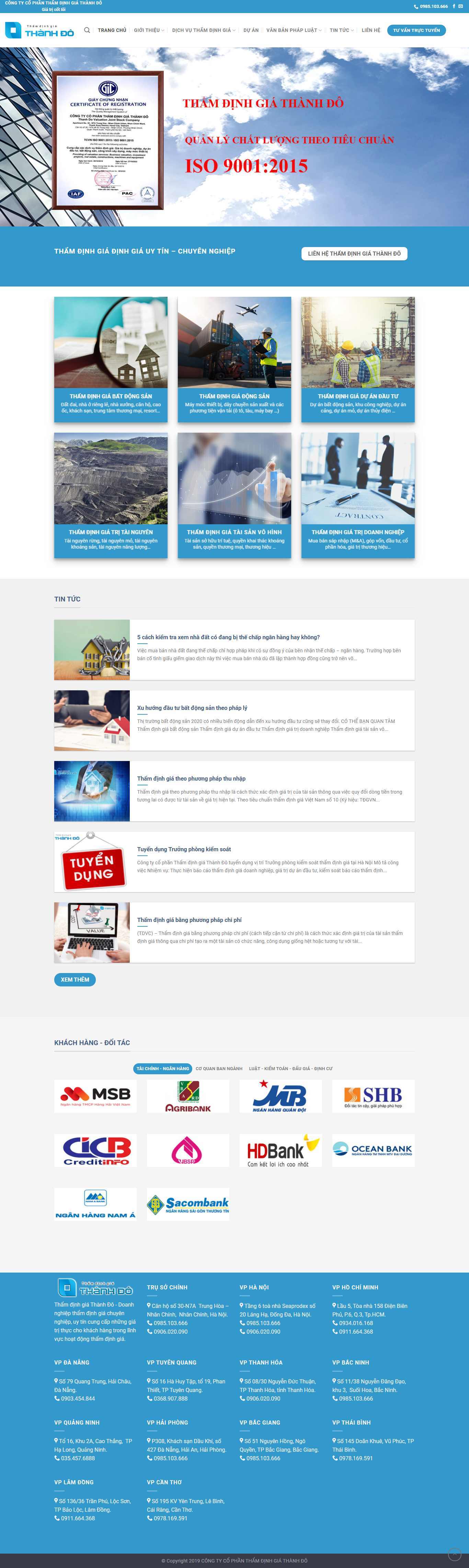 Thiết kế Web thẩm định sản phẩm thamdinhgiathanhdo.com