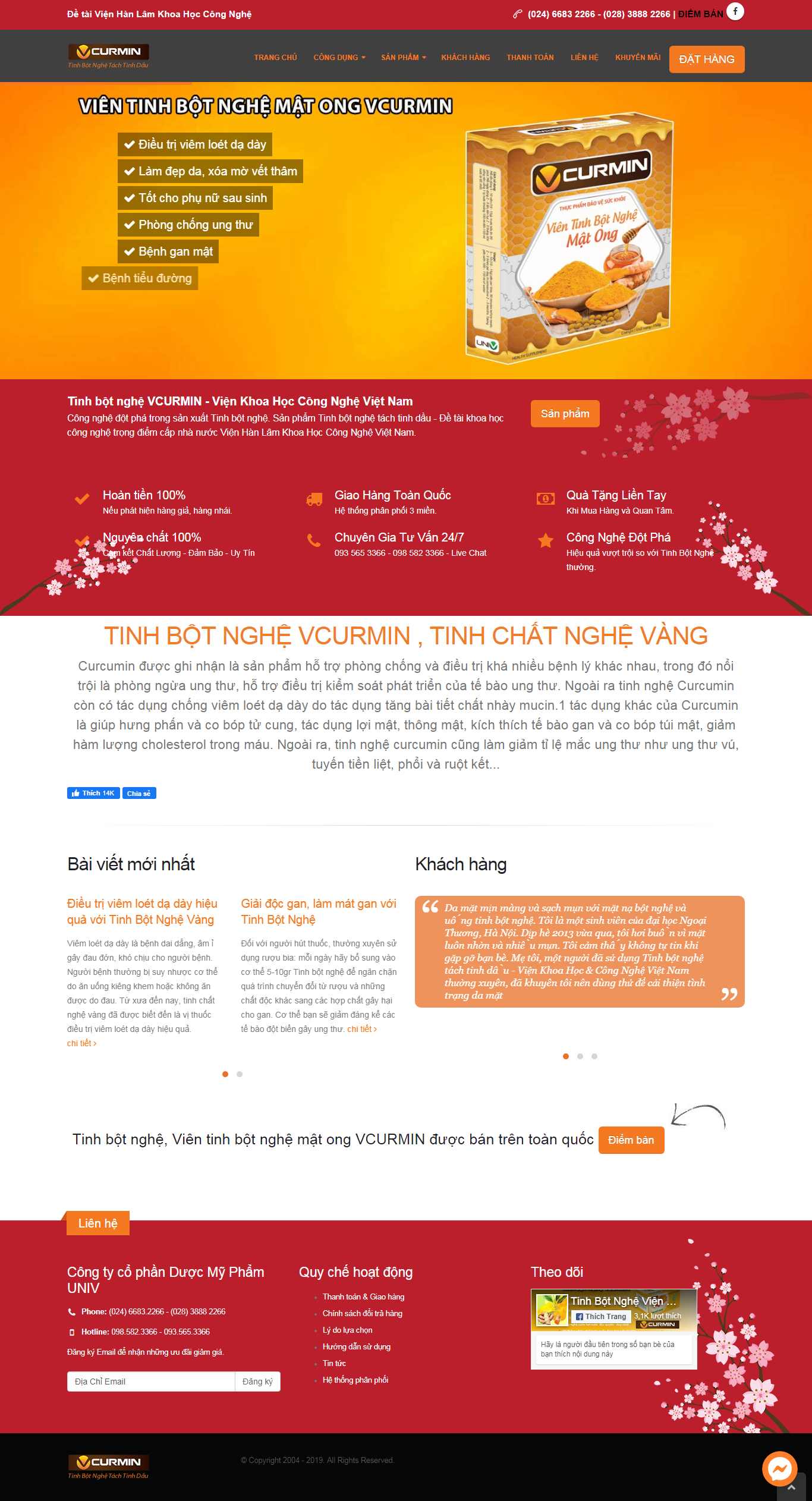 Thiết kế Web tinh bột nghệ tinhbotnghe.vn