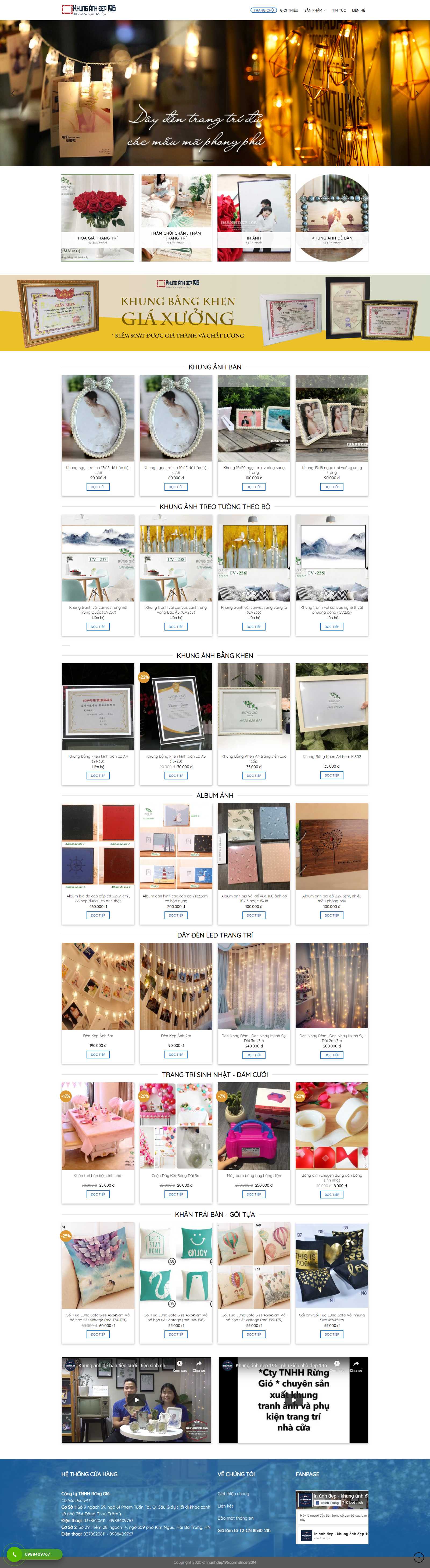 Thiết kế Web tranh ảnh inanhdep196.com